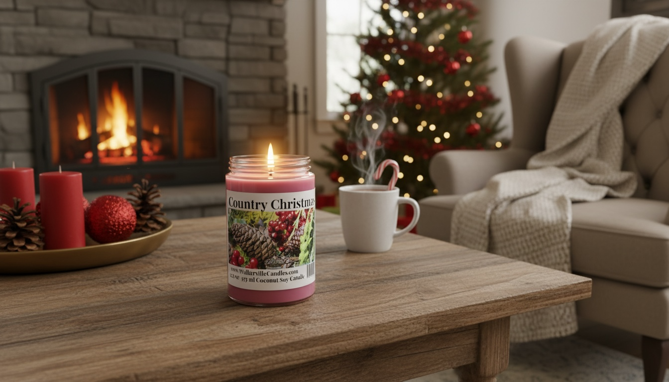 Country Christmas Coconut Soy 12.5 oz/ 375 ml Candle