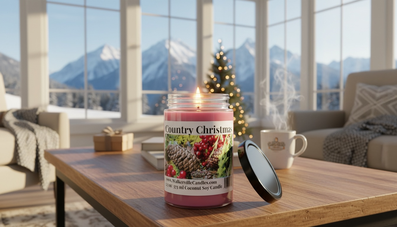 Country Christmas Coconut Soy 12.5 oz/ 375 ml Candle
