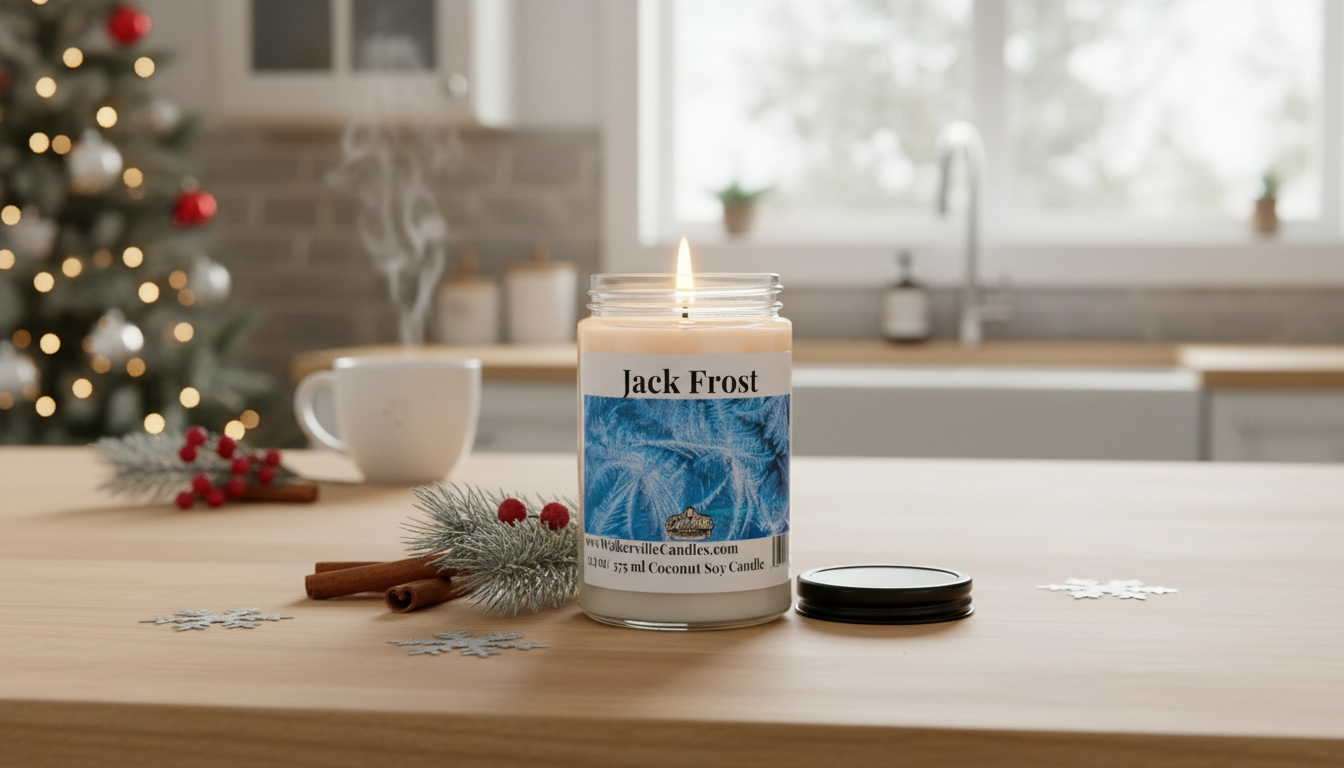 Jack Frost Coconut Soy 12.5 oz/ 375 ml Candle Wood Wick