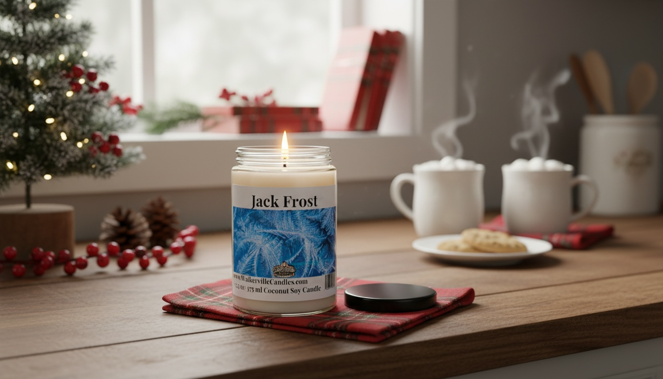 Jack Frost Coconut Soy 12.5 oz/ 375 ml Candle Wood Wick