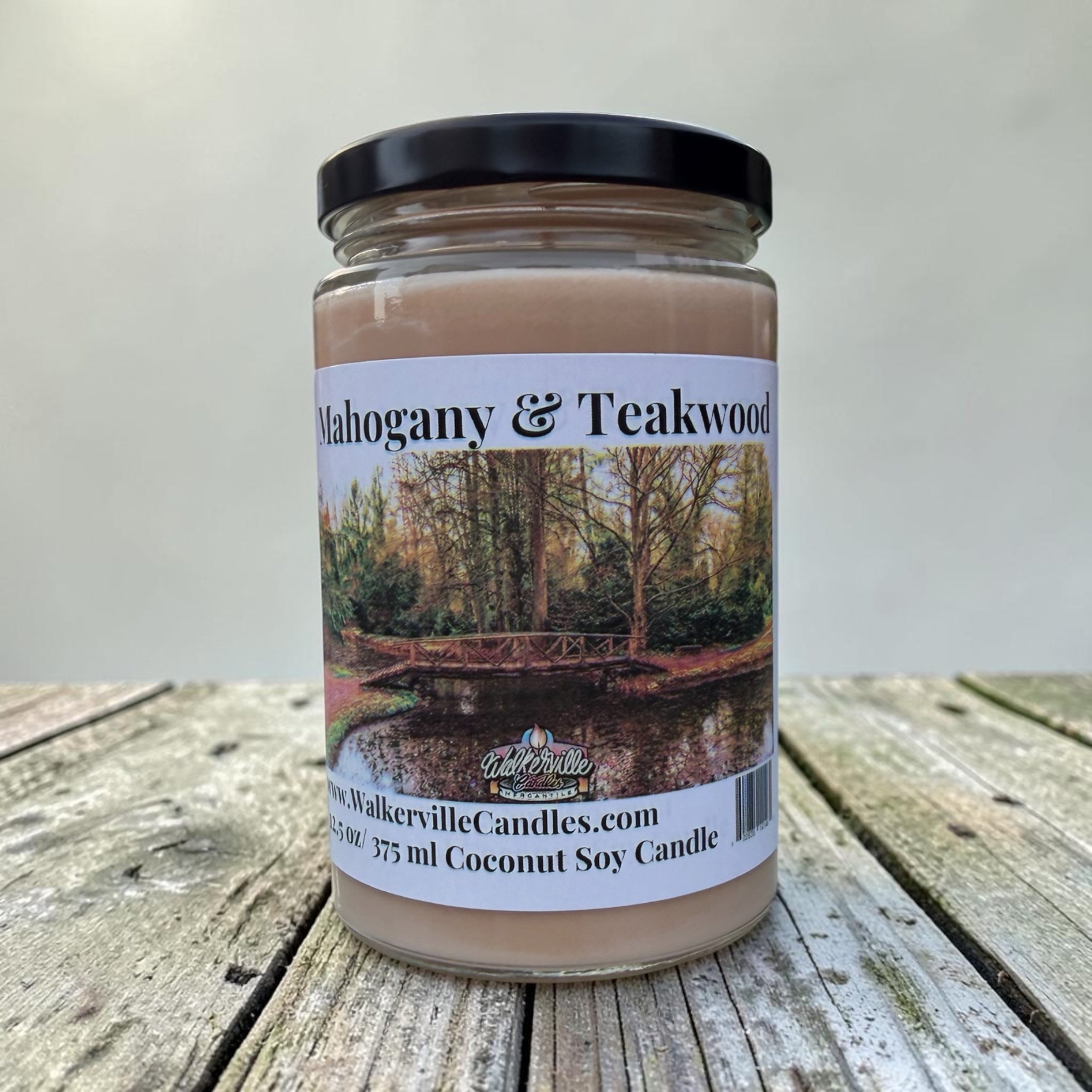 Mahogany & Teakwood Coconut Soy 12.5 oz/ 375 ml Candle Wood Wick