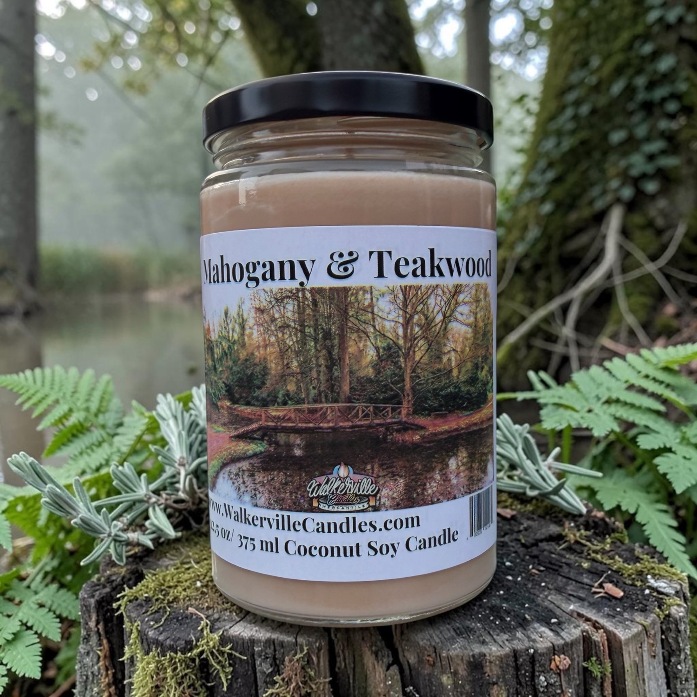 Mahogany & Teakwood Coconut Soy 12.5 oz/ 375 ml Candle