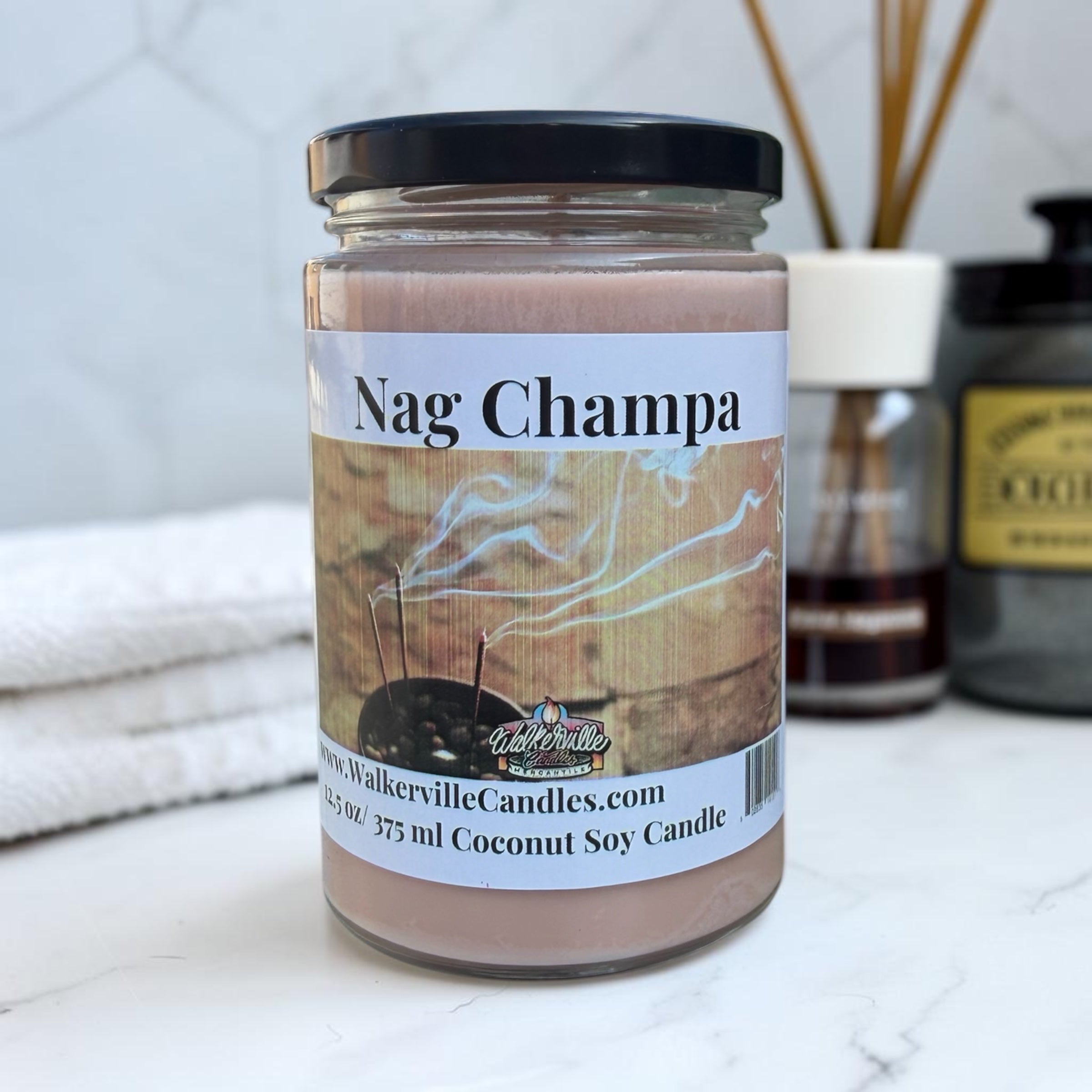 Nag Champa Coconut Soy 12.5 oz/ 375 ml Candle Wood Wick