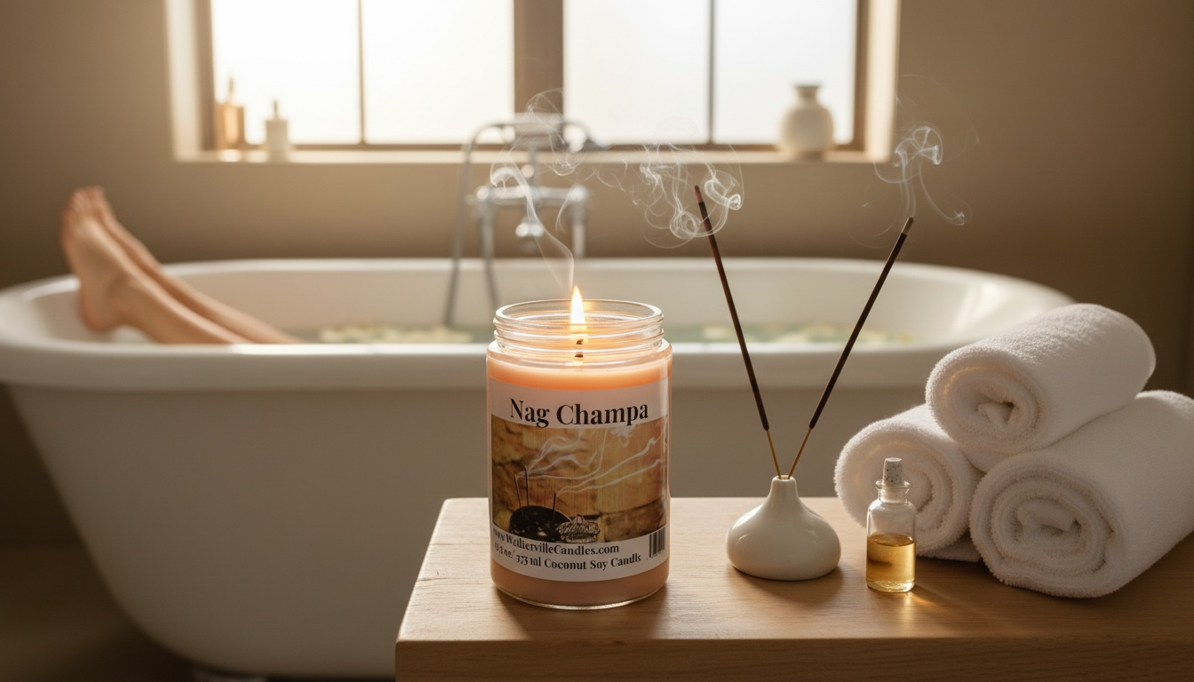 Nag Champa Coconut Soy 12.5 oz/ 375 ml Candle Wood Wick