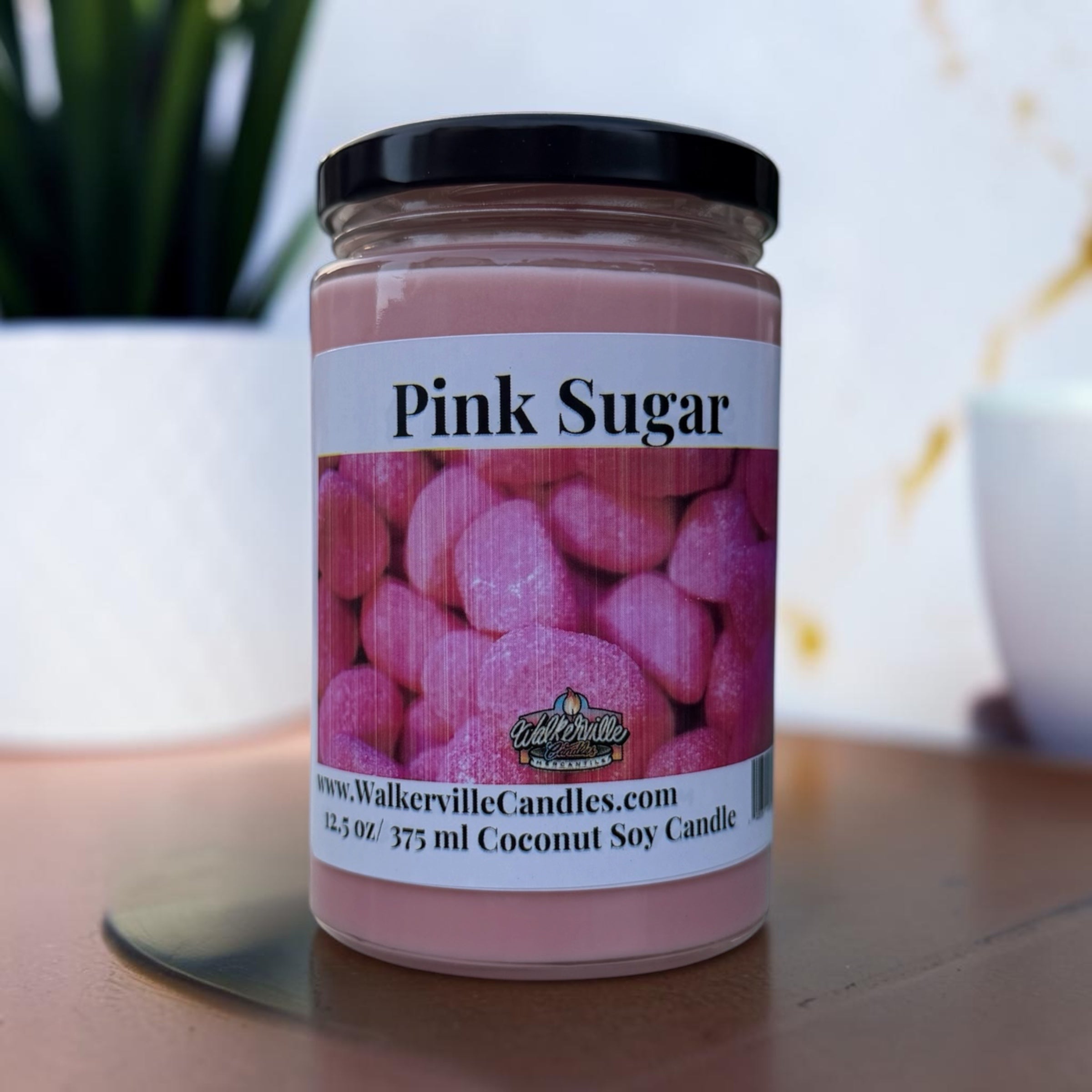 Pink Sugar Coconut Soy 12.5 oz/ 375 ml Candle Wood Wick