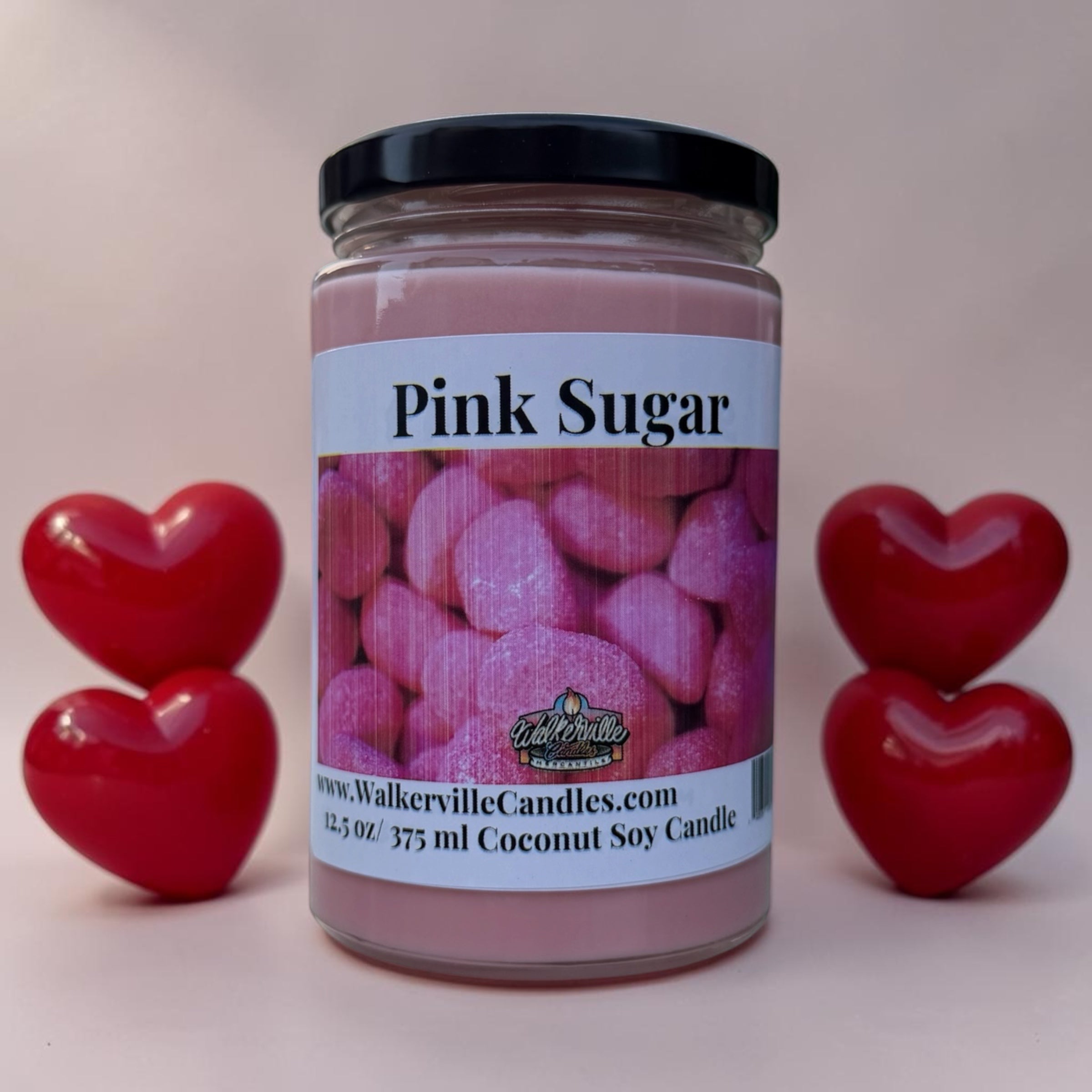 Pink Sugar Coconut Soy 12.5 oz/ 375 ml Candle Wood Wick