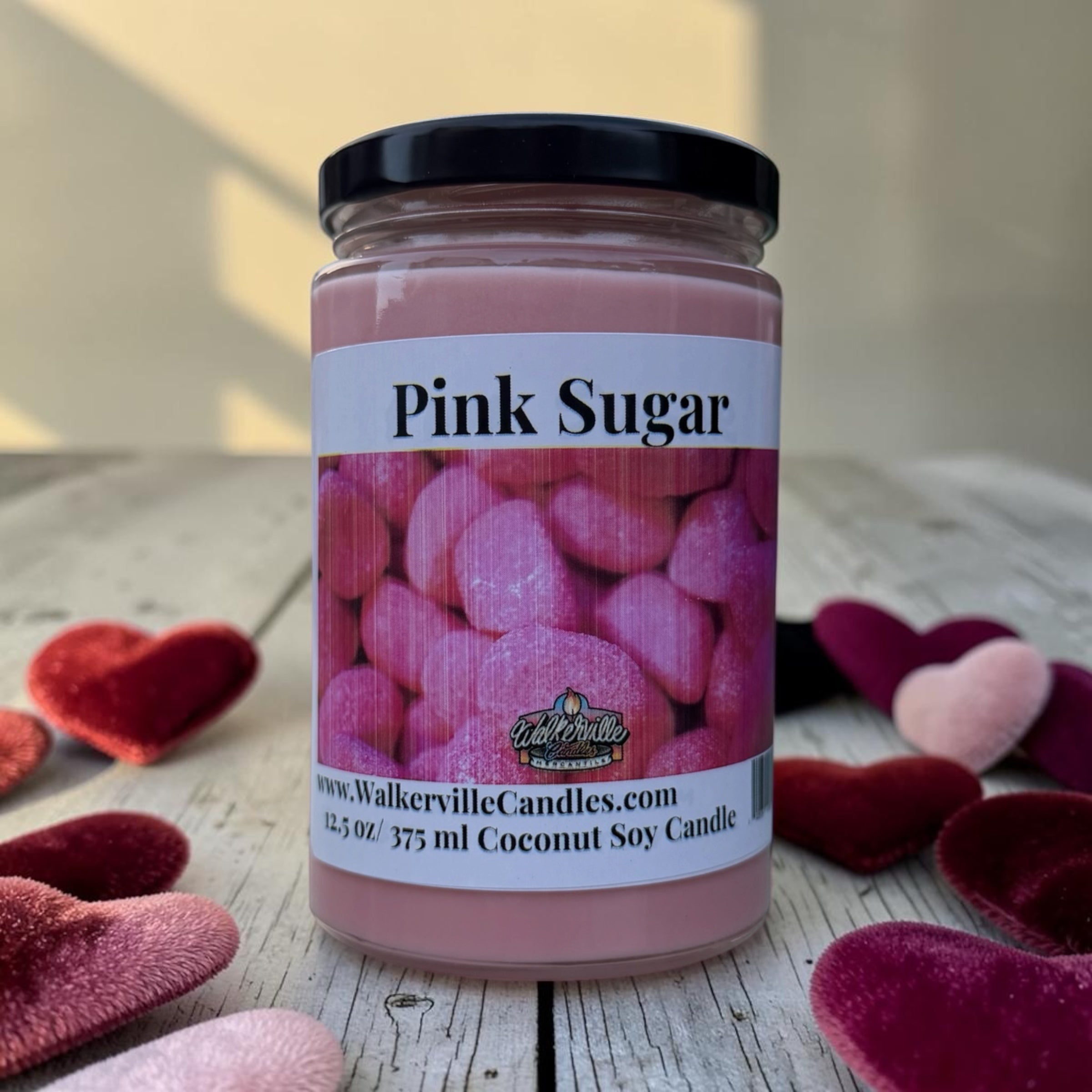 Pink Sugar Coconut Soy 12.5 oz/ 375 ml Candle Wood Wick