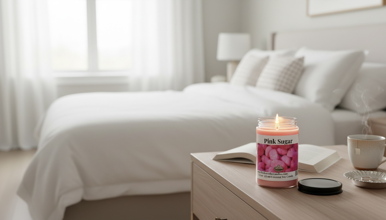 Pink Sugar Coconut Soy 12.5 oz/ 375 ml Candle Wood Wick