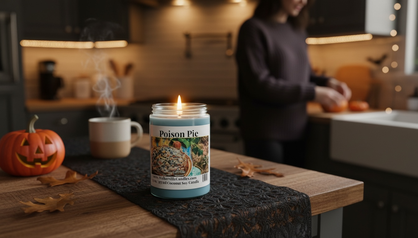 Poison Pie Coconut Soy 12.5 oz/ 375 ml Candle Wood Wick