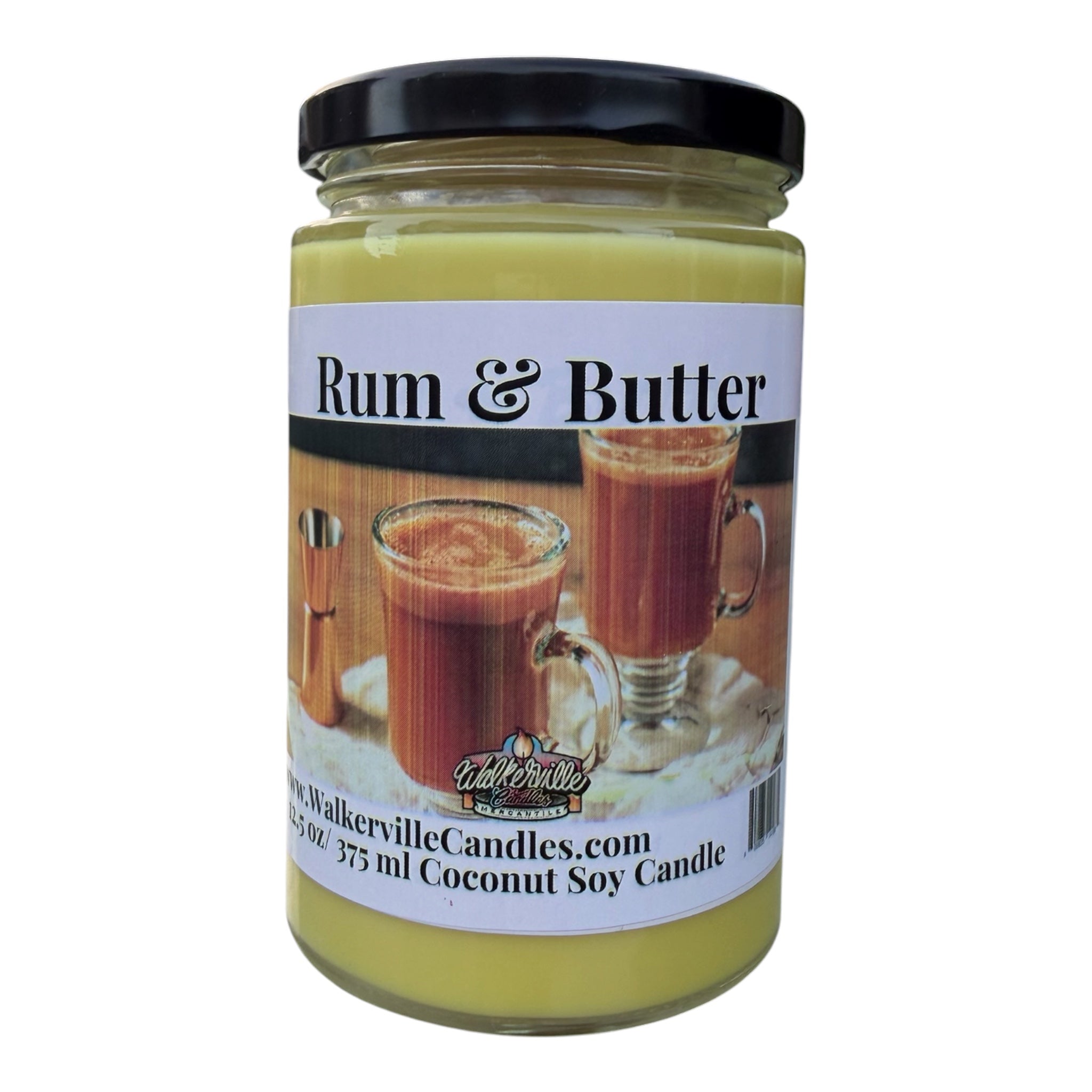 Rum & Butter Coconut Soy 12.5 oz/ 375 ml Candle Wood Wick