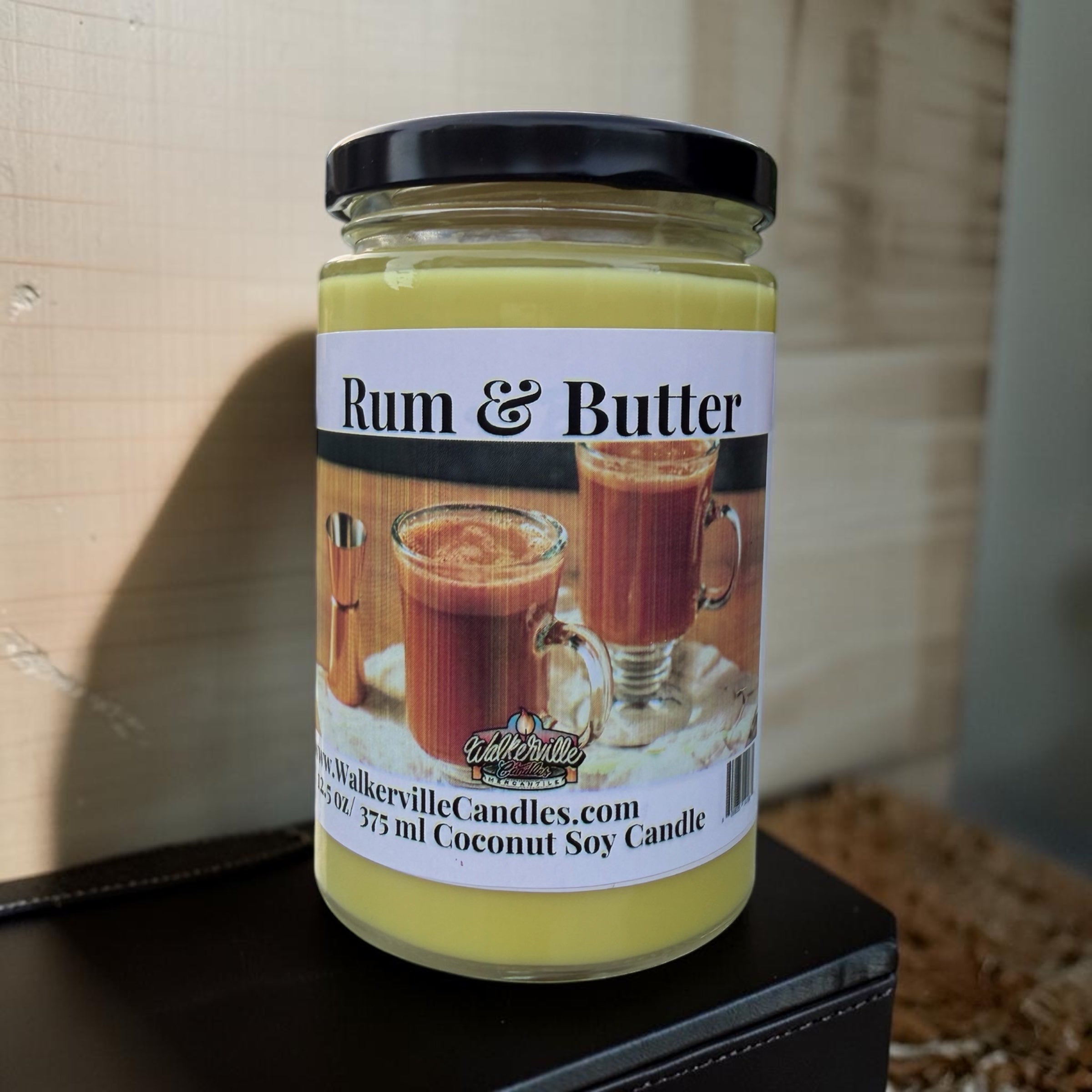 Rum & Butter Coconut Soy 12.5 oz/ 375 ml Candle Wood Wick