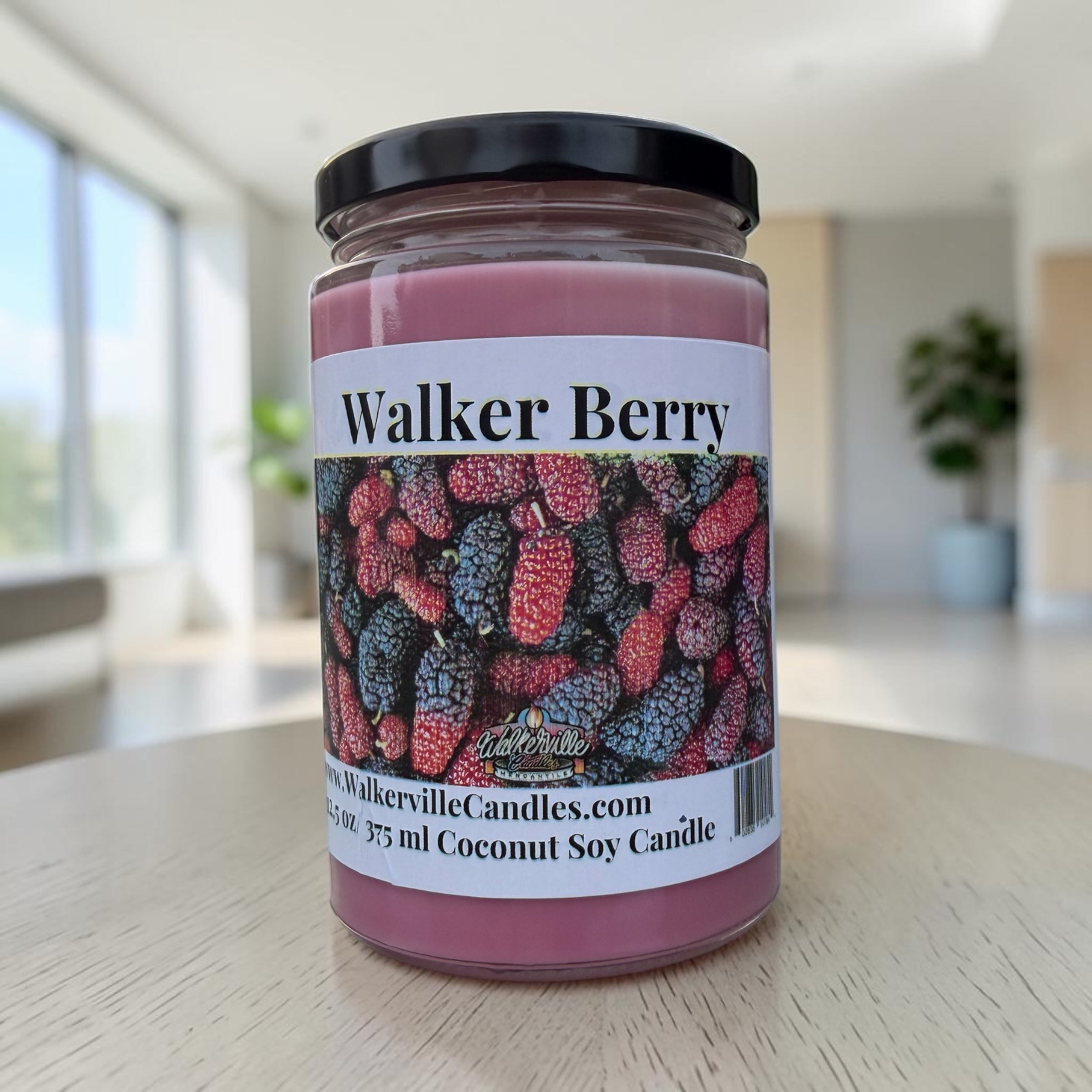 Walker Berry Coconut Soy 12.5 oz/ 375 ml Candle Wood Wick