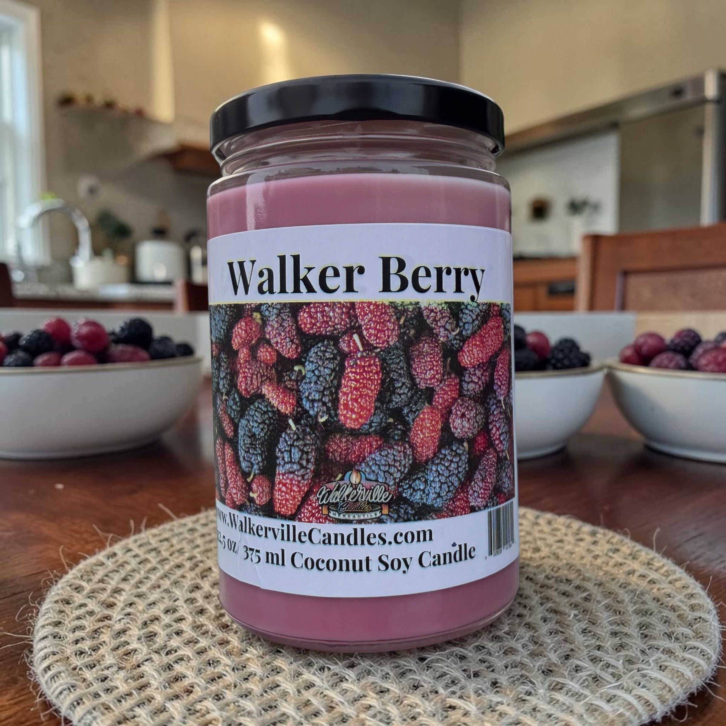 Walker Berry Coconut Soy 12.5 oz/ 375 ml Candle Wood Wick