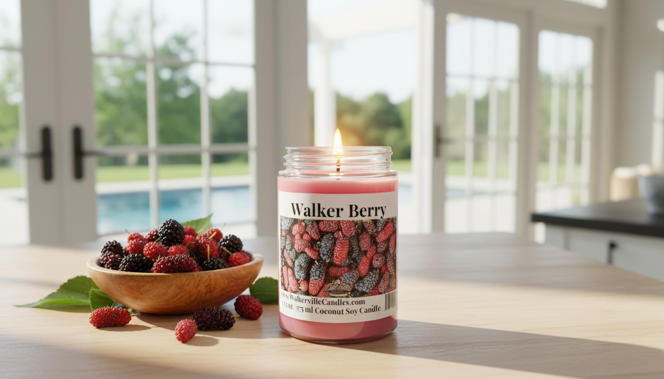 Walker Berry Coconut Soy 12.5 oz/ 375 ml Candle Wood Wick
