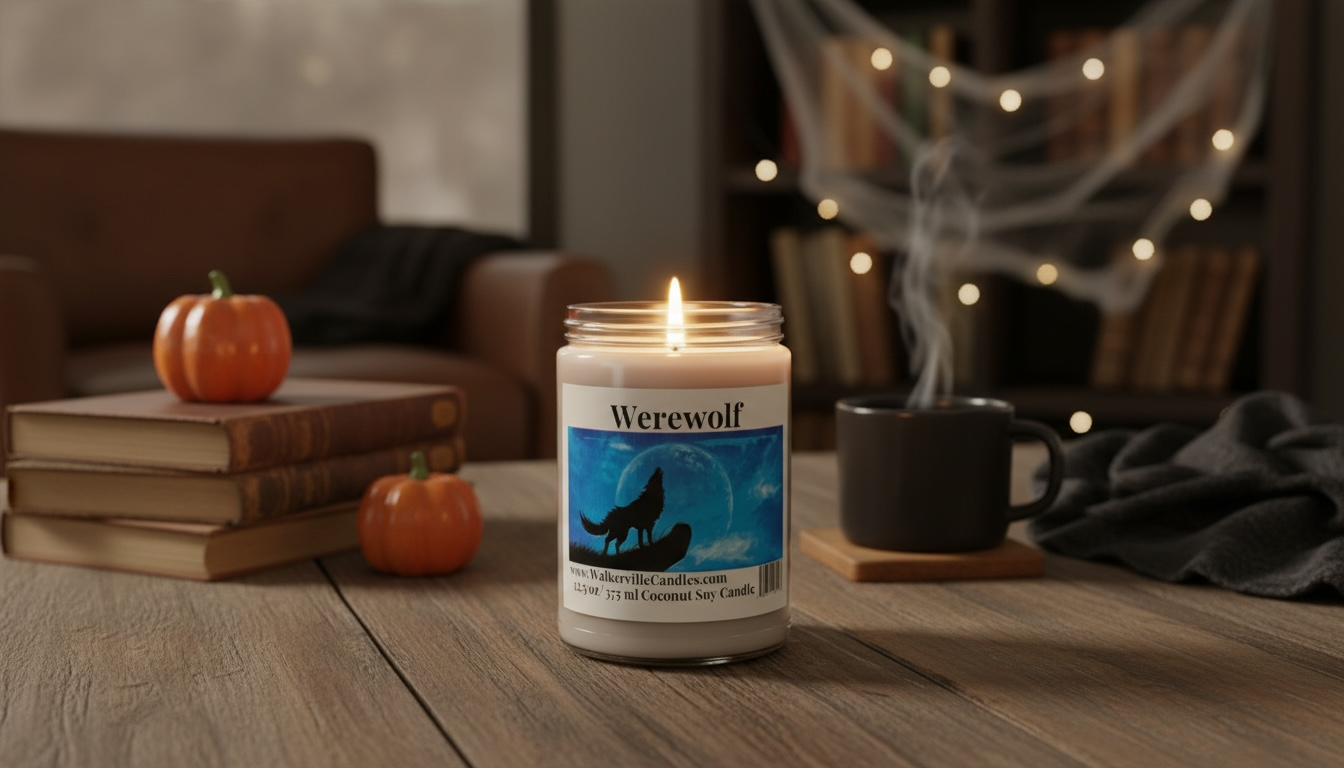 Werewolf Coconut Soy 12.5 oz/ 375 ml Candle Wood Wick