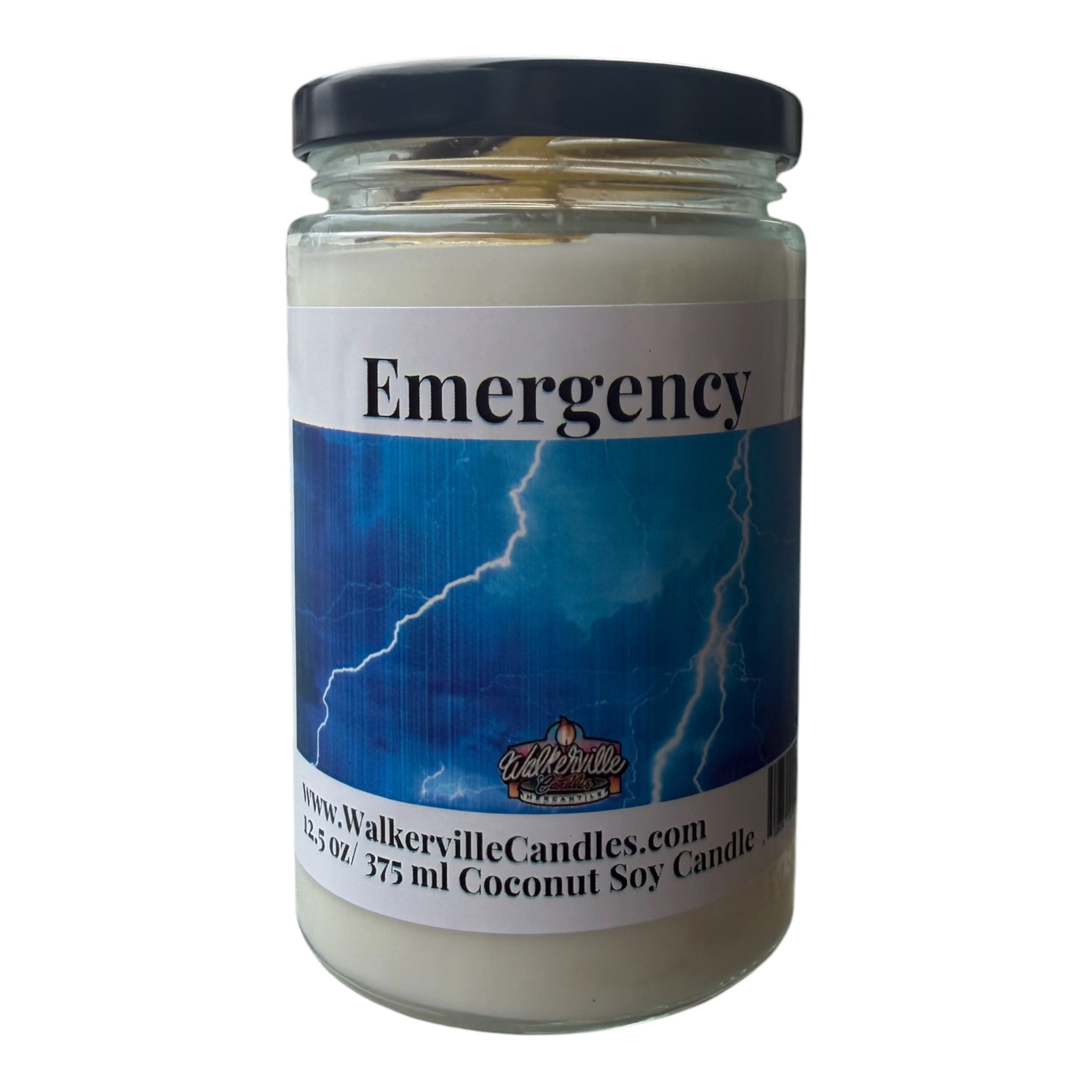 Emergency Candle Coconut Soy 12.5 oz/ 375 ml Candle Wood Wick