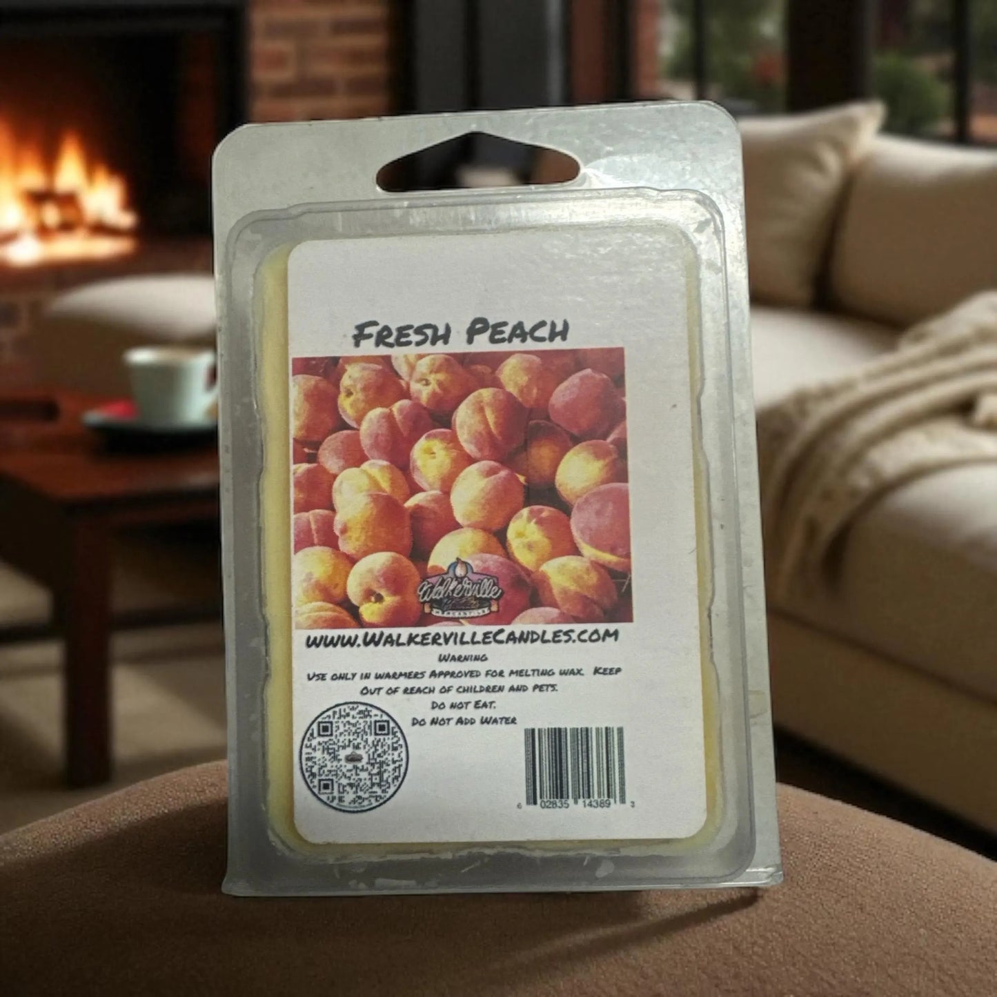Fresh Peach Vegan Soy wax, Hand-poured, Eco-friendly Fruity Wax Melt
