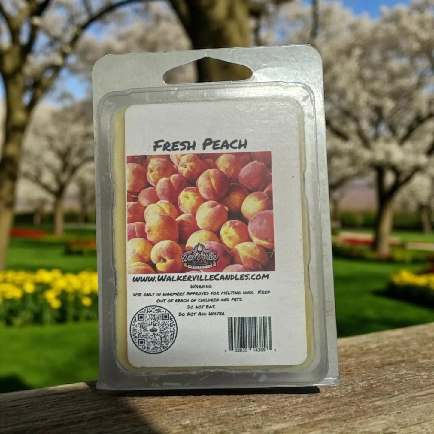 Fresh Peach Vegan Soy wax, Hand-poured, Eco-friendly Fruity Wax Melt