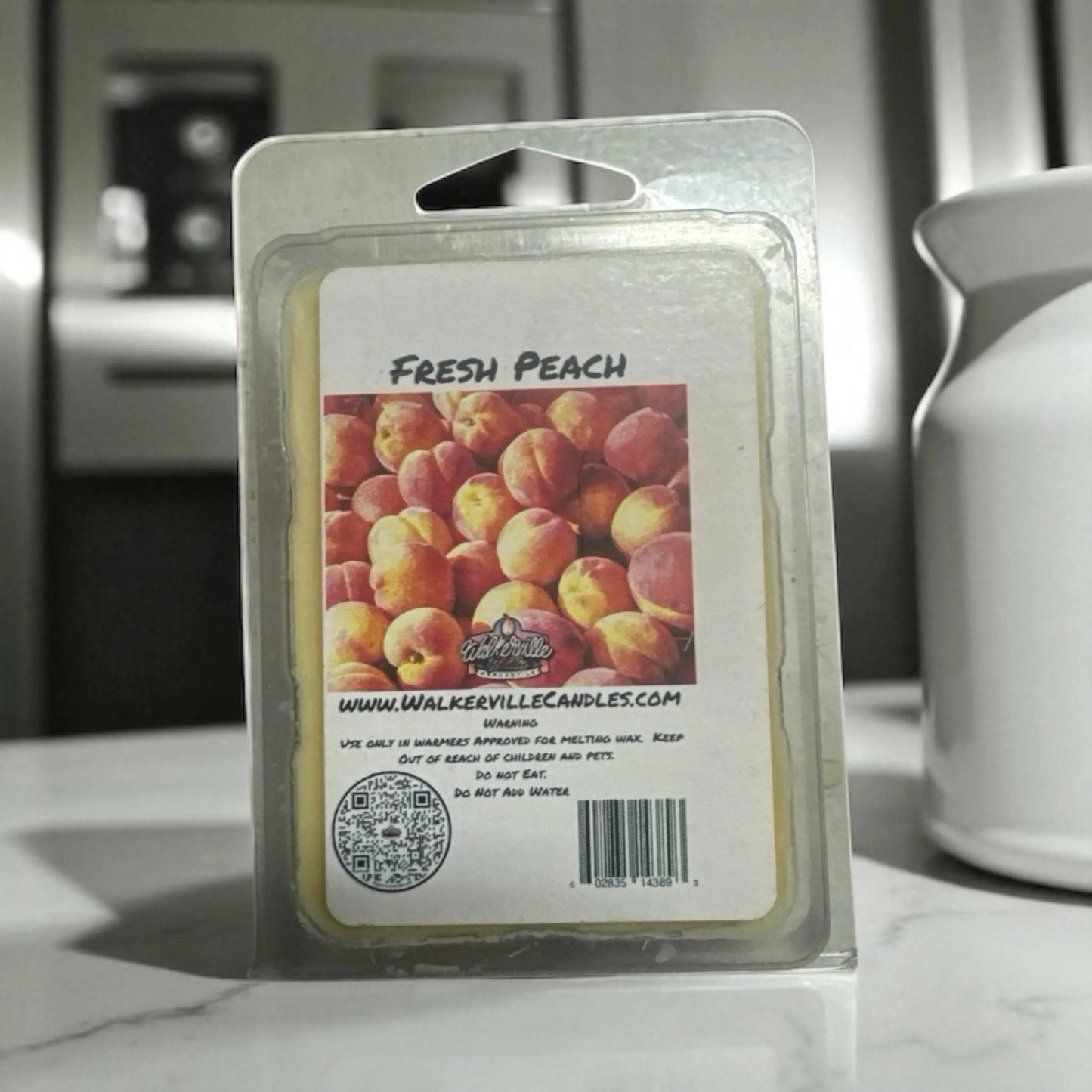 Fresh Peach Vegan Soy wax, Hand-poured, Eco-friendly Fruity Wax Melt