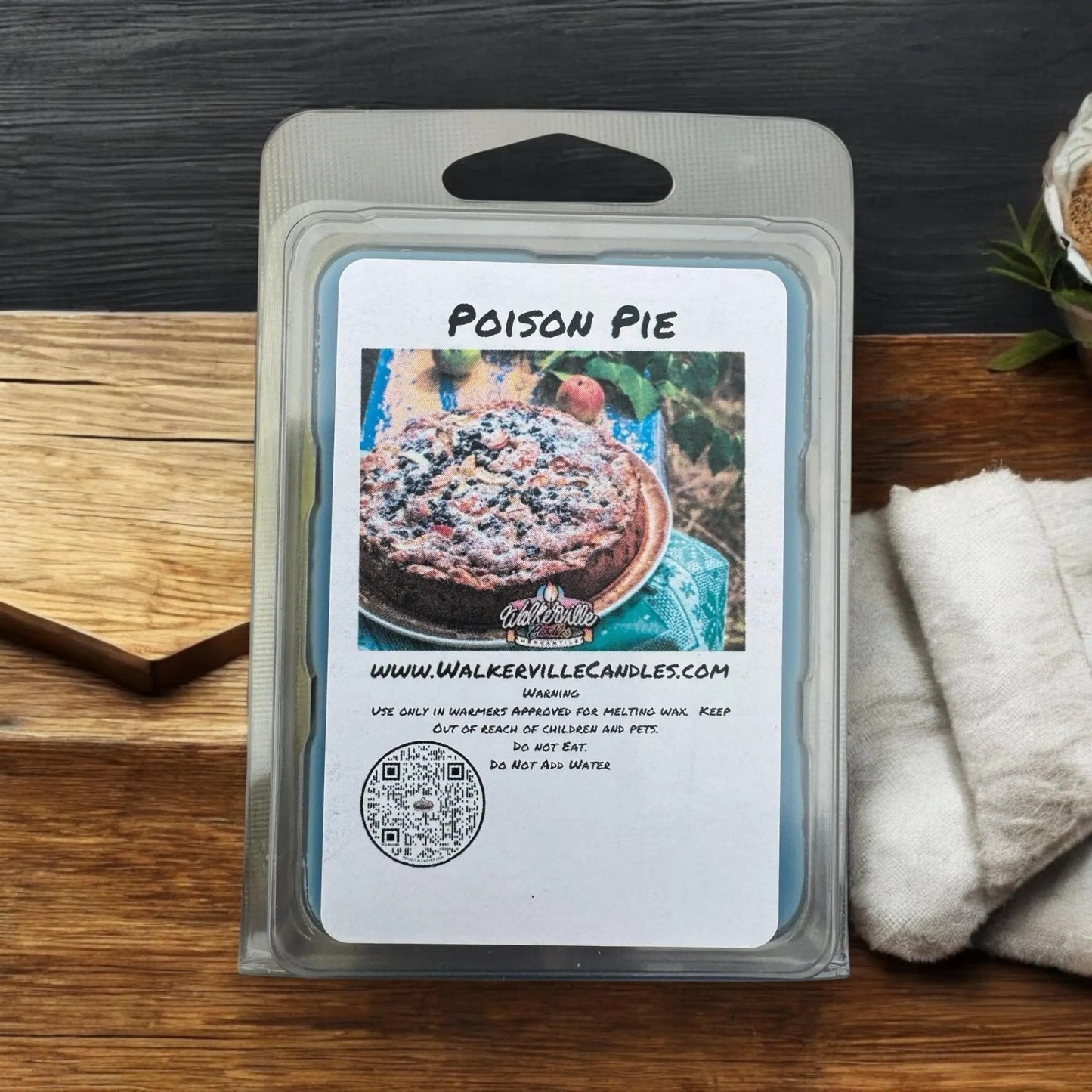 Poison Pie Vegan Soy wax, Hand-poured, Eco-friendly Halloween Fruity Bakery Food Drink Wax Melt