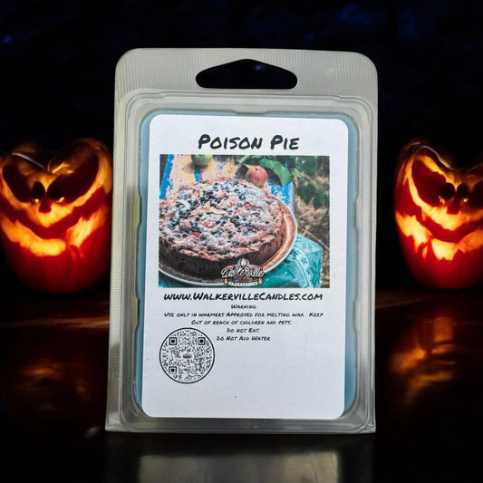 Poison Pie Vegan Soy wax, Hand-poured, Eco-friendly Halloween Fruity Bakery Food Drink Wax Melt