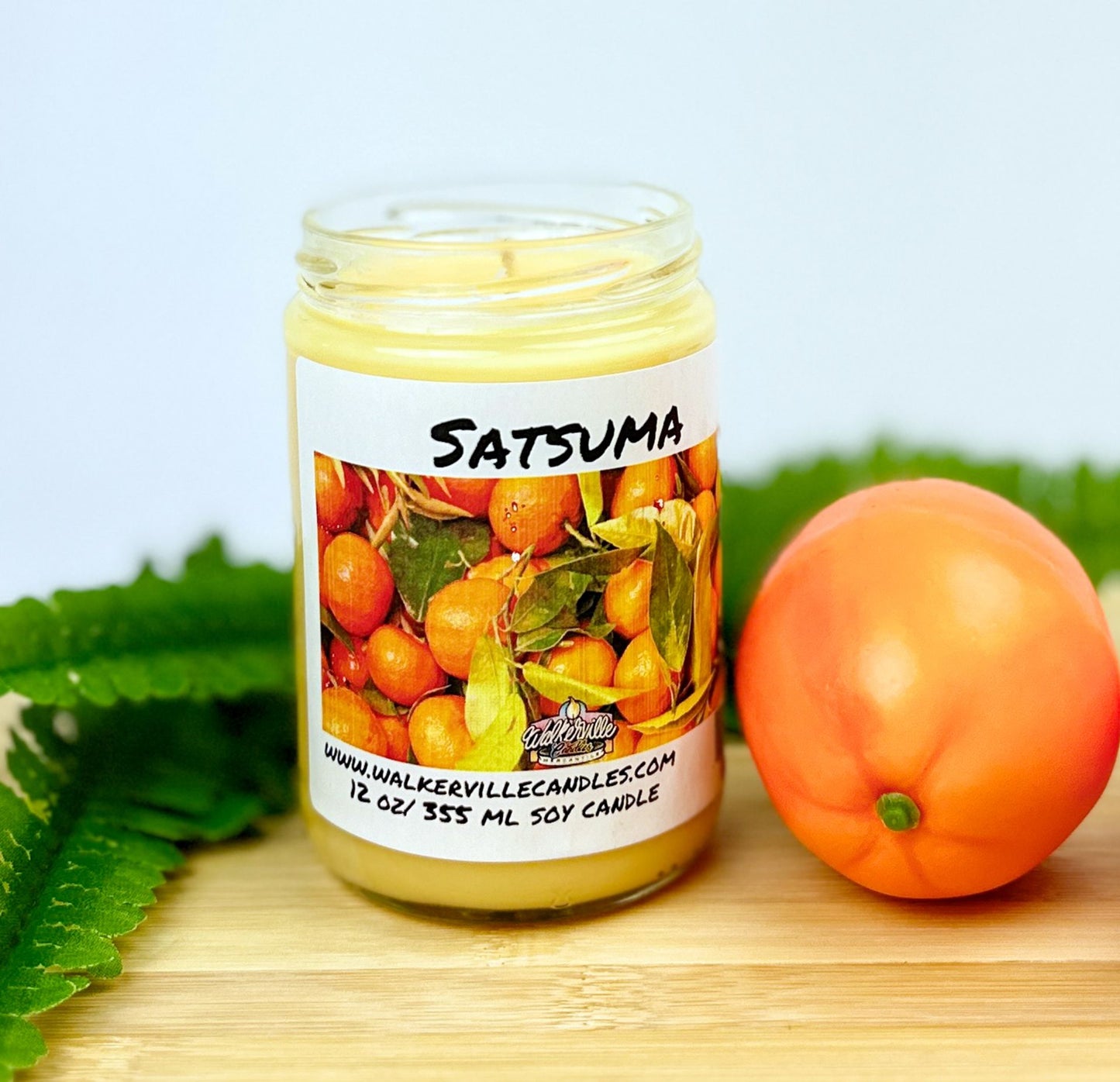 Satsuma 100% Coconut Soy Eco-friendly 12 oz Candle Wood Wick