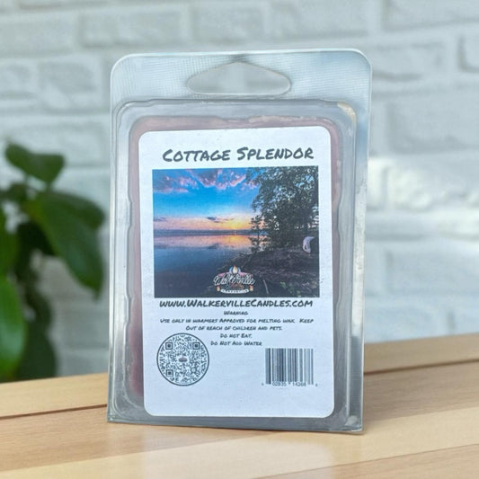Cottage Splendor Vegan Soy wax, Hand-poured, Eco-friendly Fruity Woodsy Clean Wax Melt
