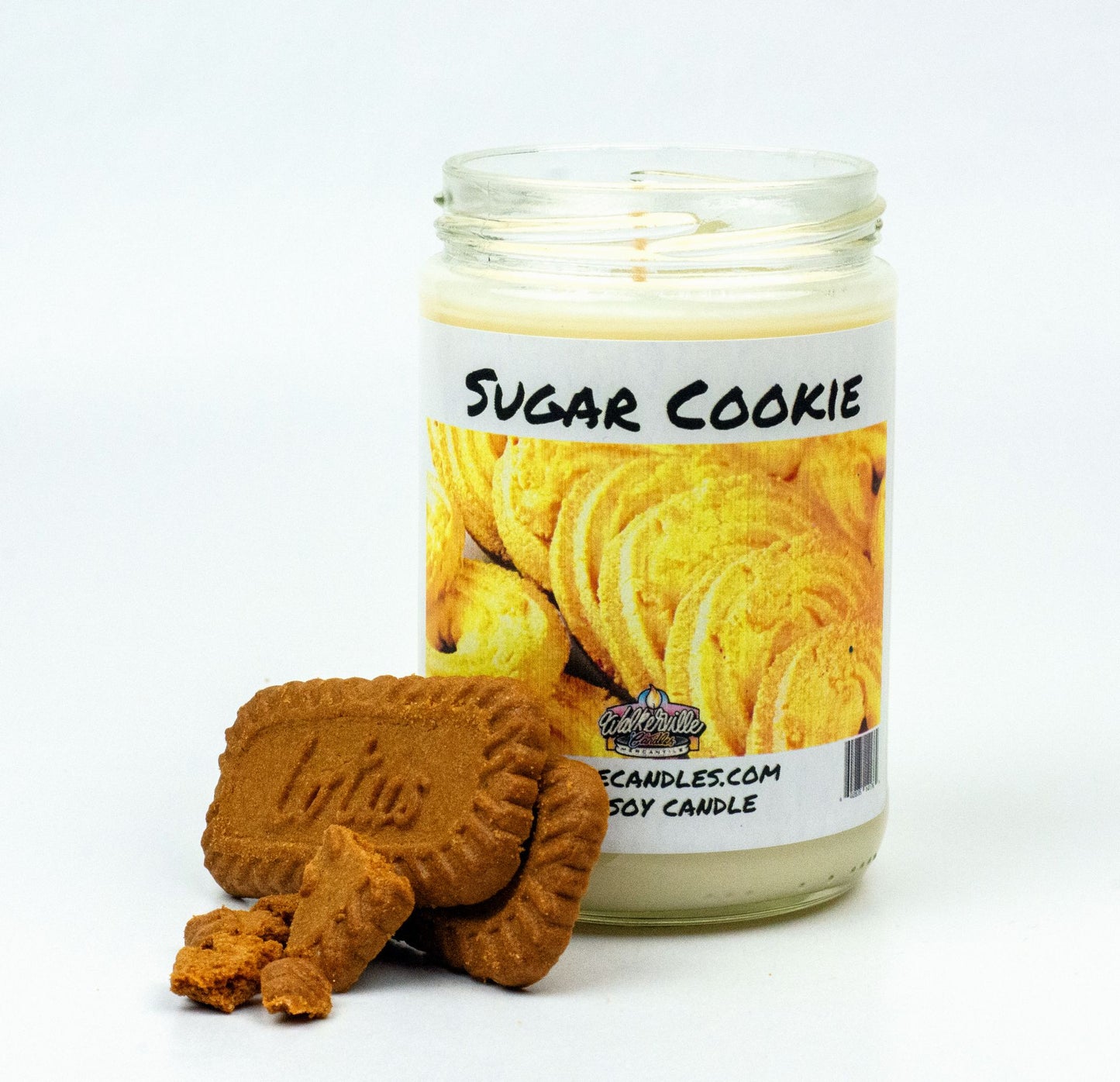 Sugar Cookie 100% Coconut Soy Eco-friendly 12 oz Candle Wood Wick
