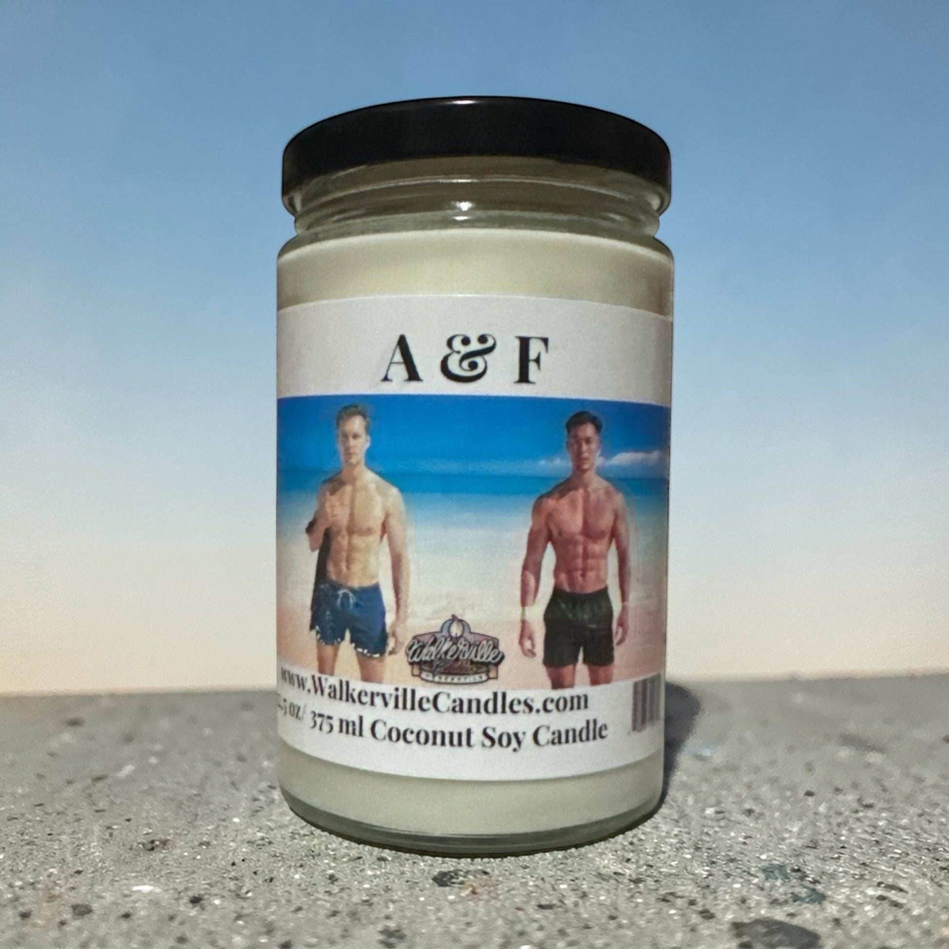A & F Coconut Soy 12.5 oz/ 375 ml Candle Wood Wick - Walkerville Candles