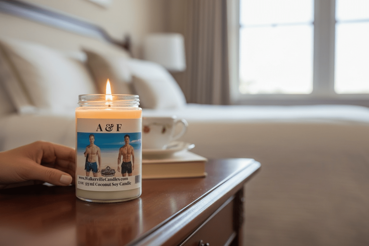 A & F Coconut Soy 12.5 oz/ 375 ml Candle Wood Wick - Walkerville Candles