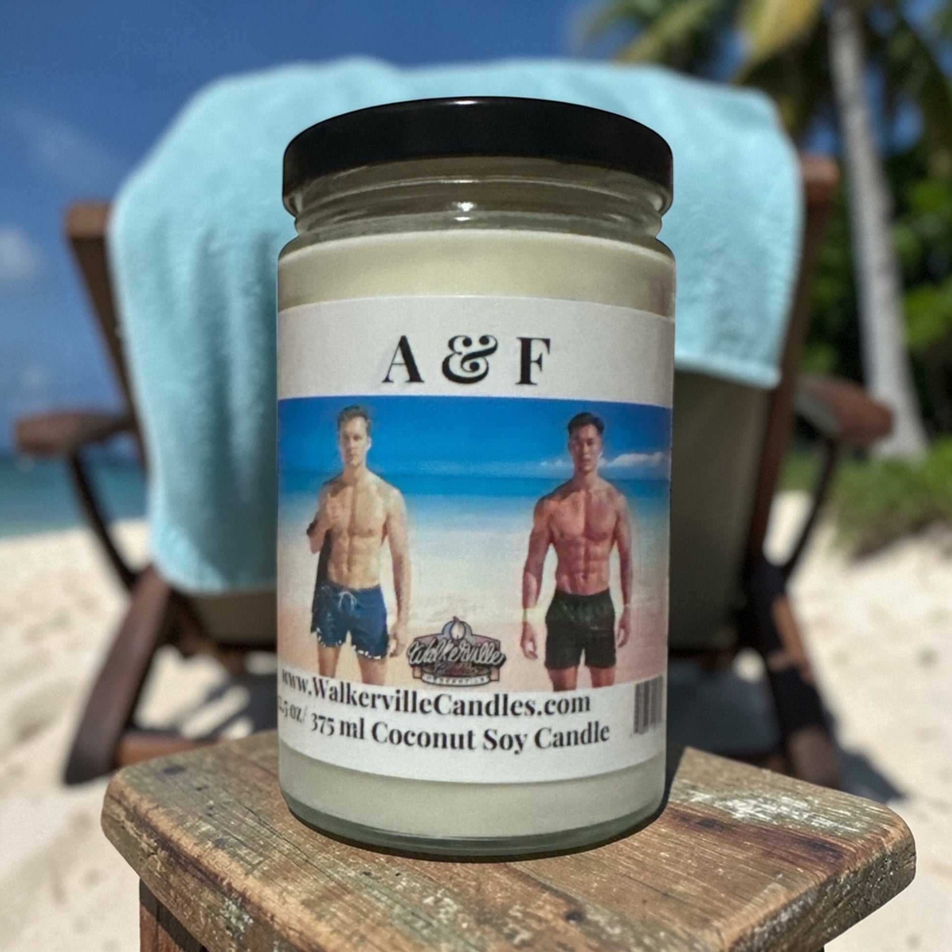 A & F Coconut Soy 12.5 oz/ 375 ml Candle Wood Wick - Walkerville Candles