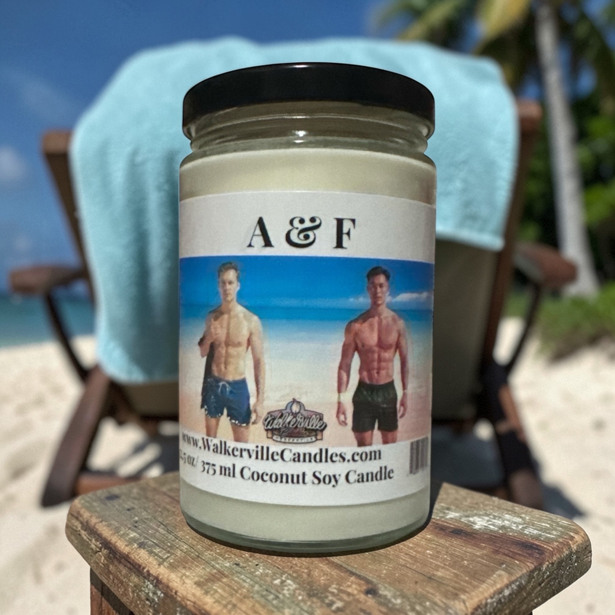 A & F Coconut Soy 12.5 oz/ 375 ml Candle Wood Wick - Walkerville Candles
