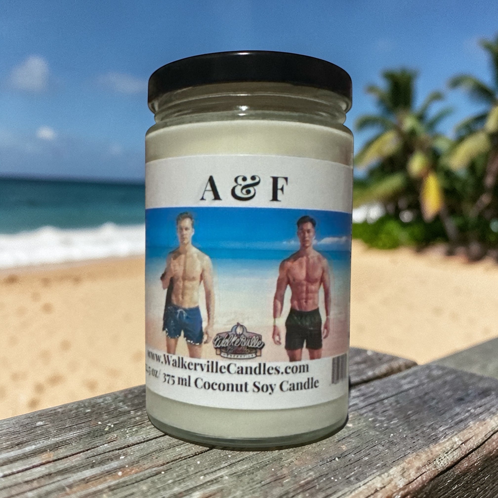 A & F Coconut Soy 12.5 oz/ 375 ml Candle Wood Wick - Walkerville Candles