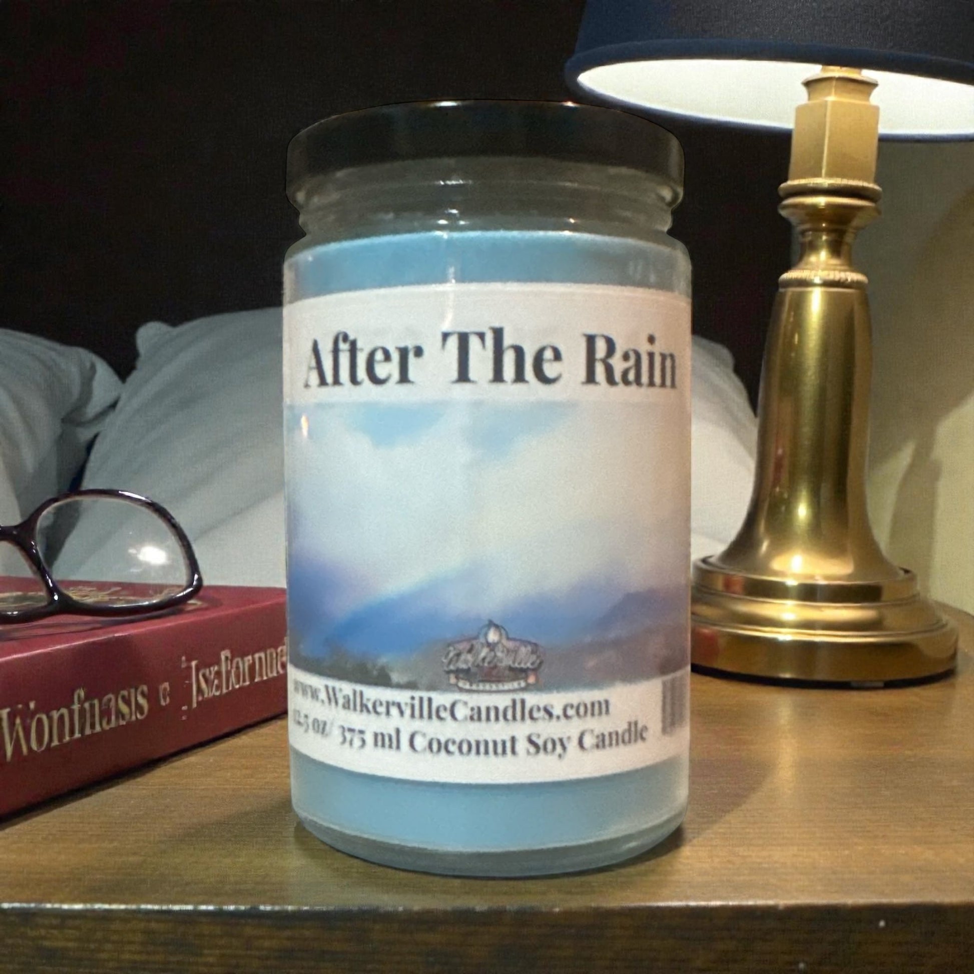 After The Rain Coconut Soy 12.5 oz/ 375 ml Candle Wood Wick - Walkerville Candles