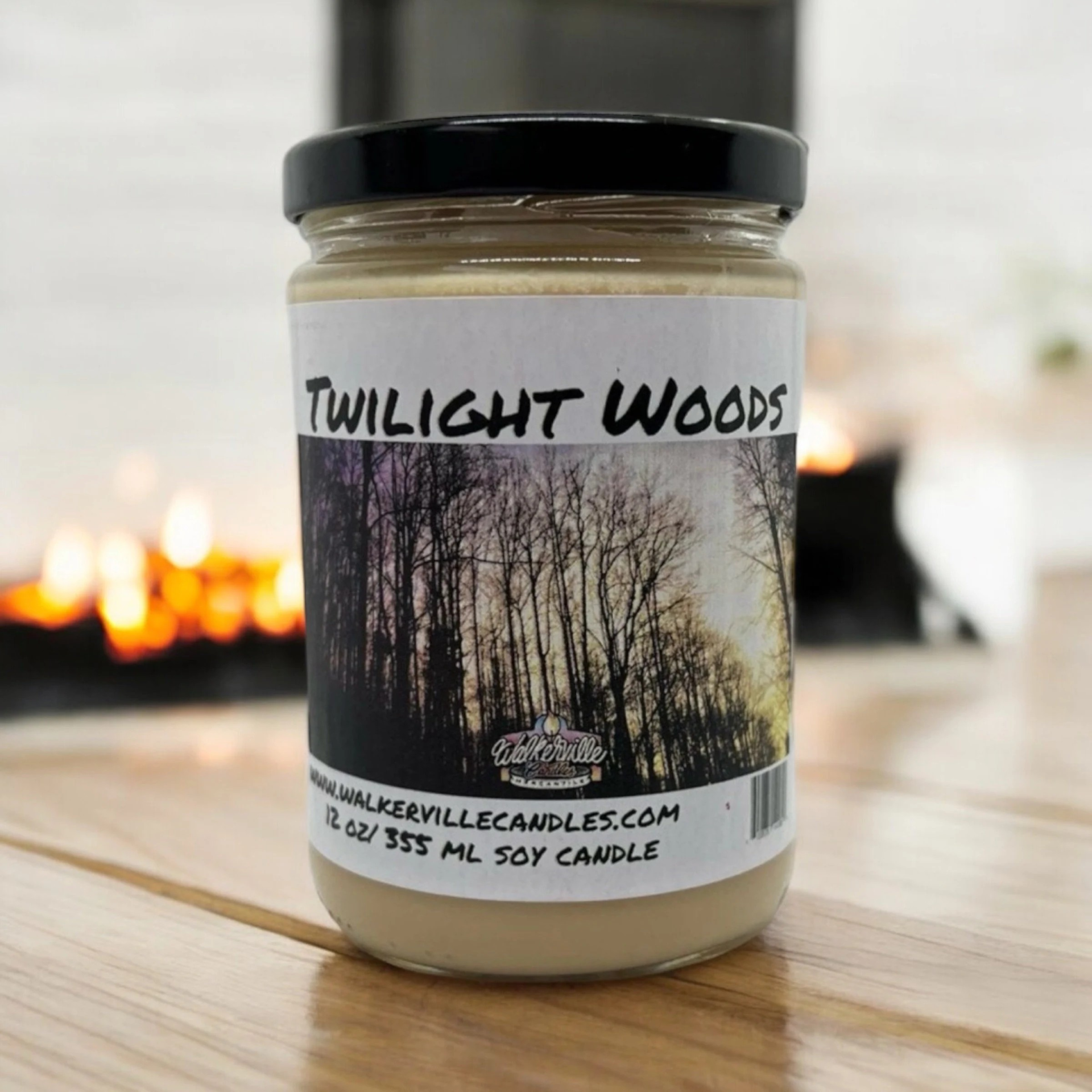 Twilight Woods Vegan Coconut Soy 12 oz/ 355 ml Candle Hand-poured, Eco-friendly, Clean Burning, Woodsy/ Clean