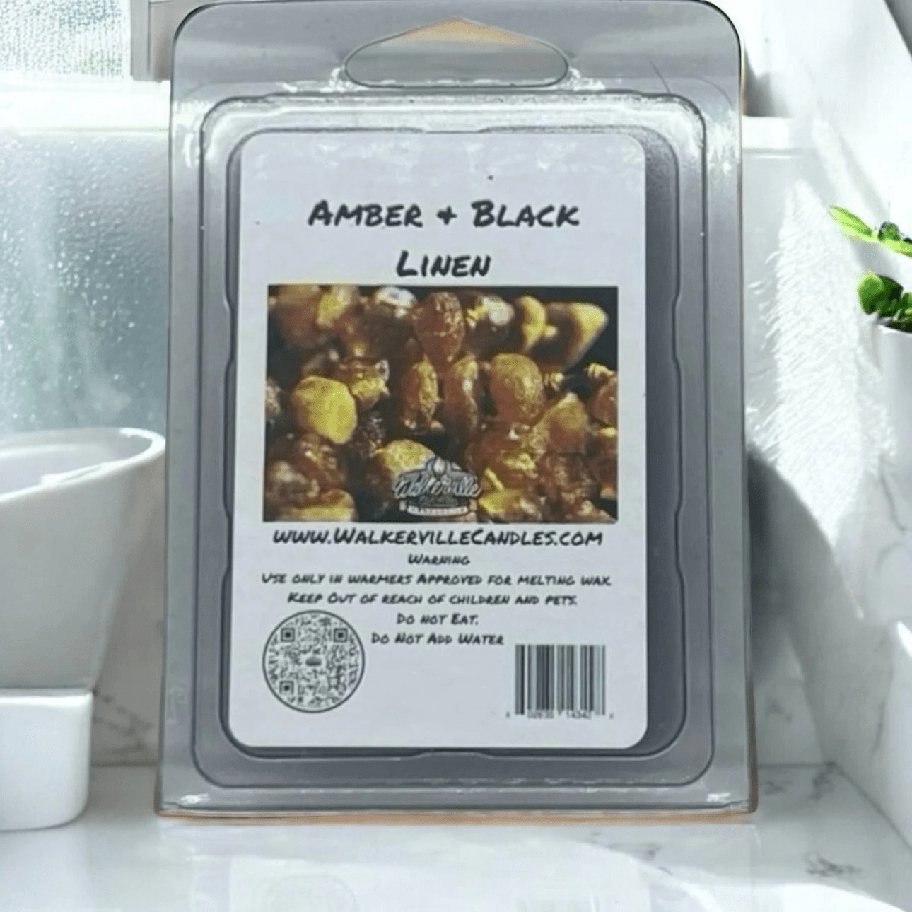 Amber & Black Linen Wax Melt - Walkerville Candles
