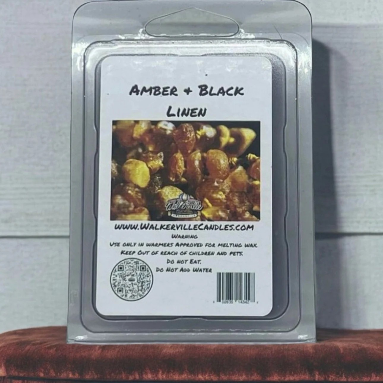 Amber & Black Linen Scented Handmade, Eco-friendly Wax Melt