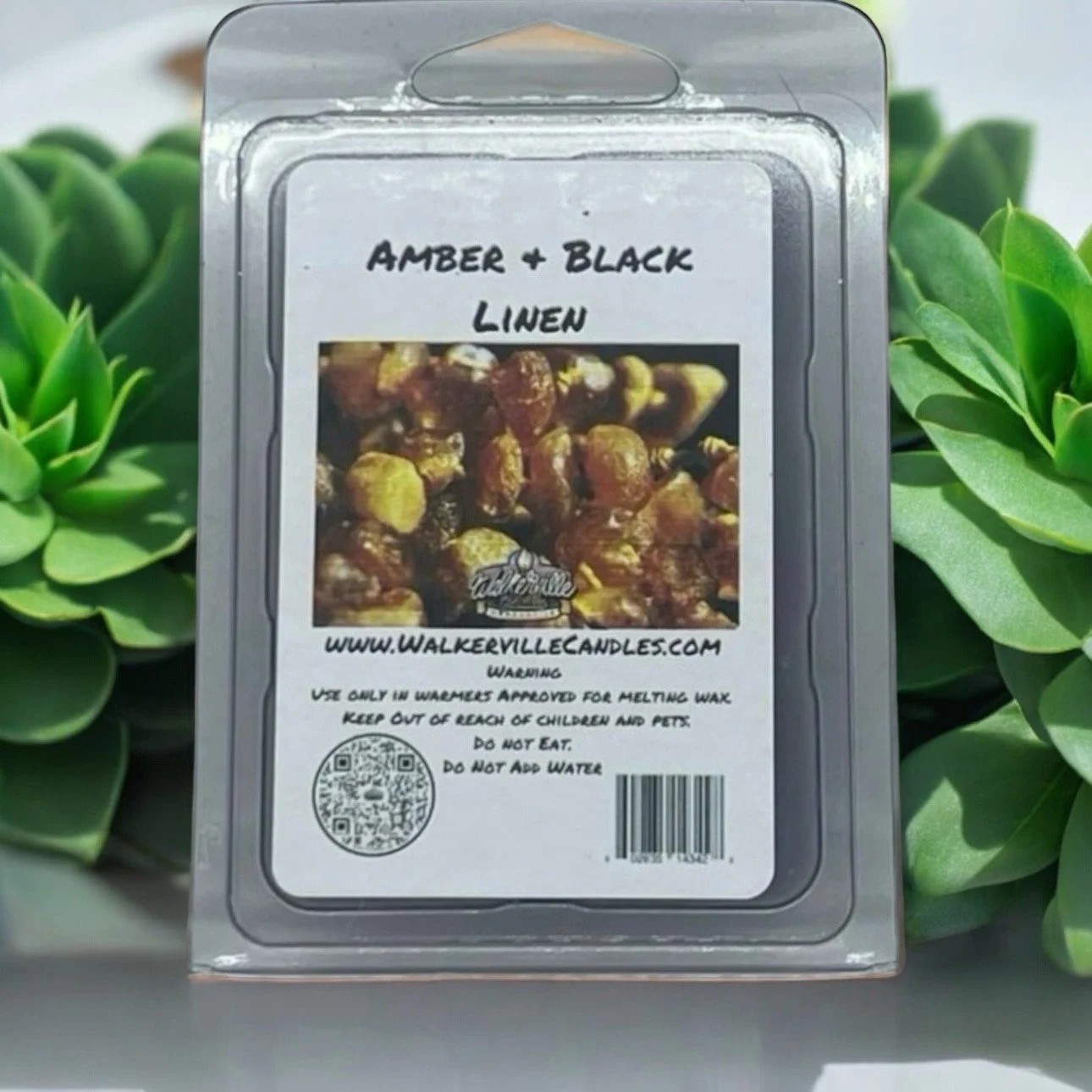 Amber & Black Linen Scented Handmade, Eco-friendly Wax Melt