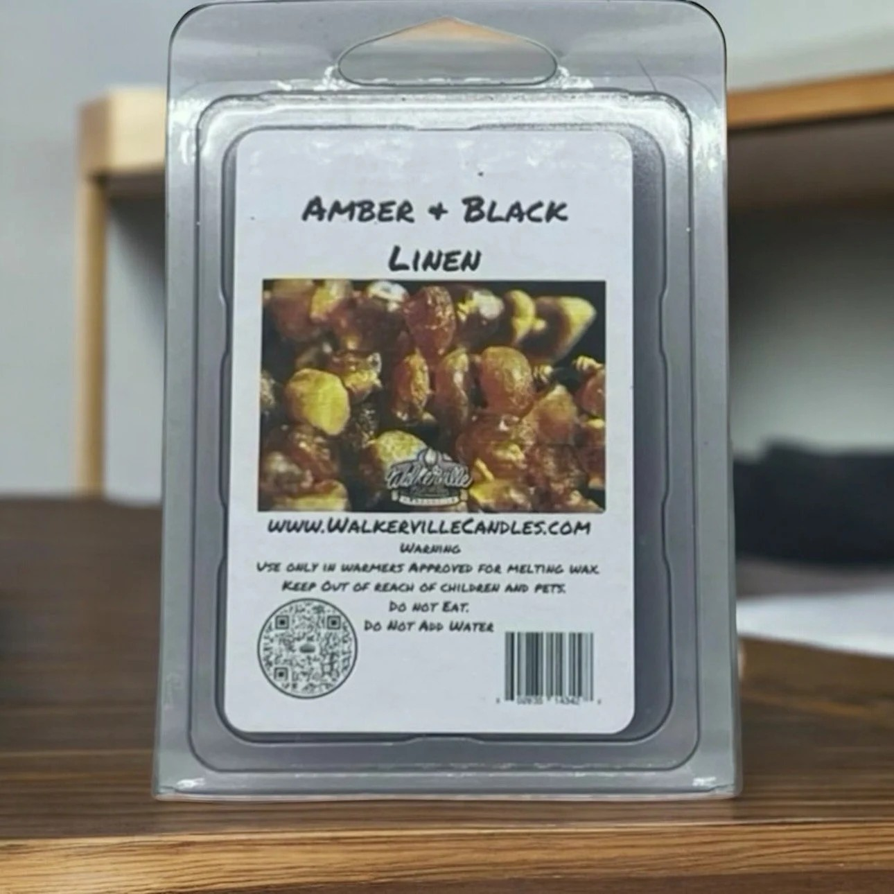 Amber & Black Linen Scented Handmade, Eco-friendly Wax Melt