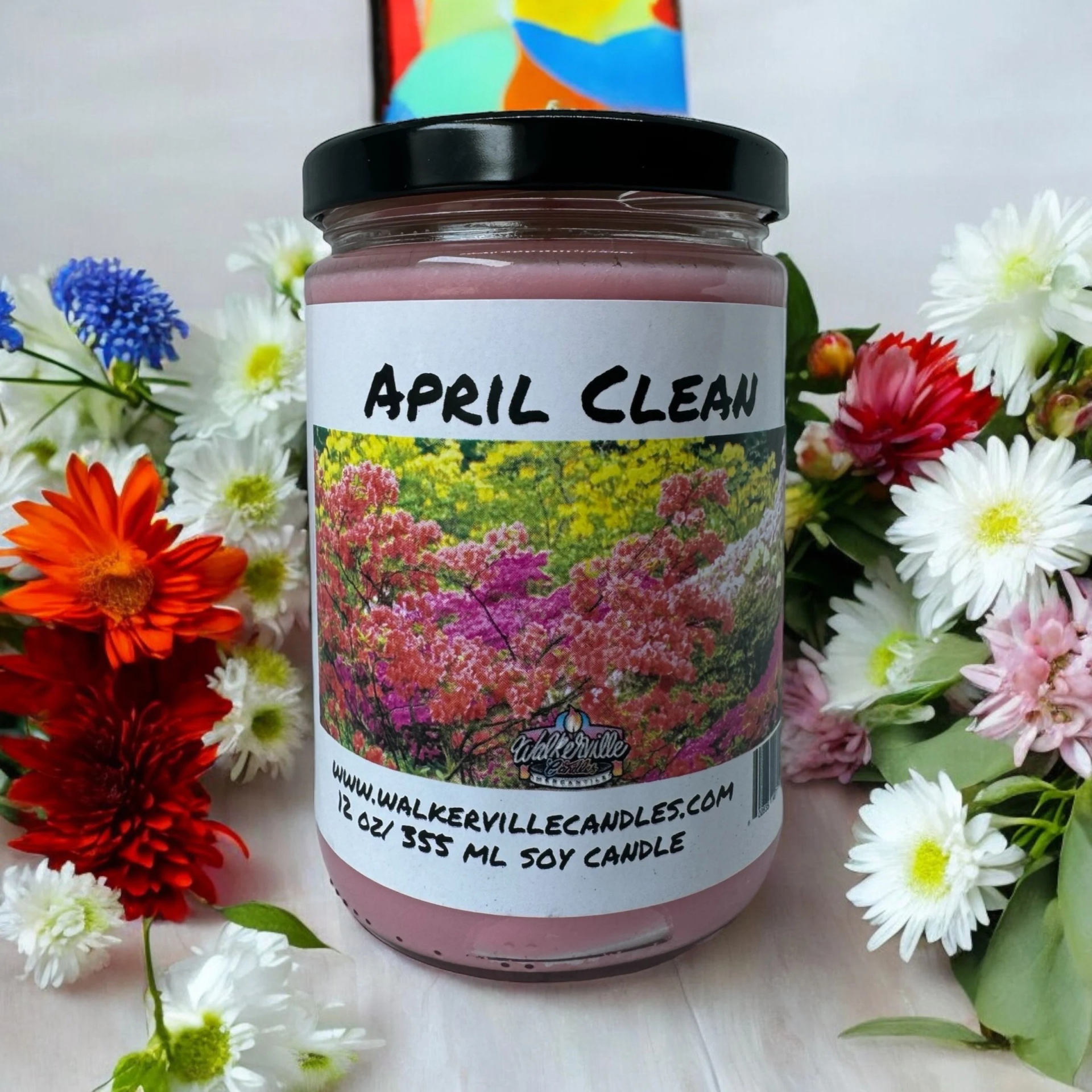 April Clean Coconut Soy 12.5 oz/ 375 ml Candle Wood Wick - Walkerville Candles