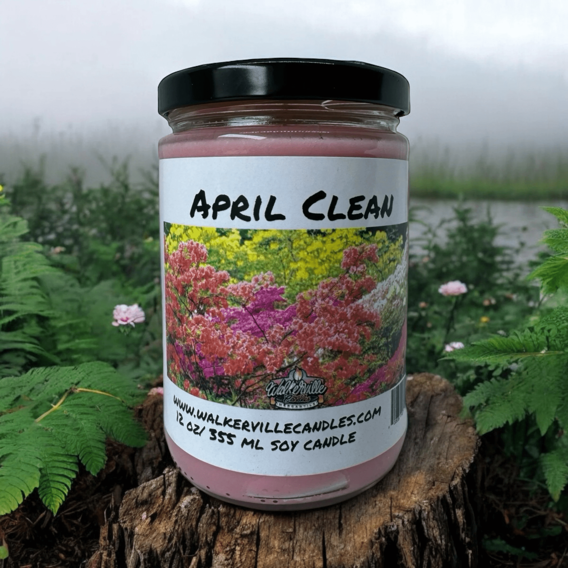 April Clean Coconut Soy 12.5 oz/ 375 ml Candle Wood Wick - Walkerville Candles