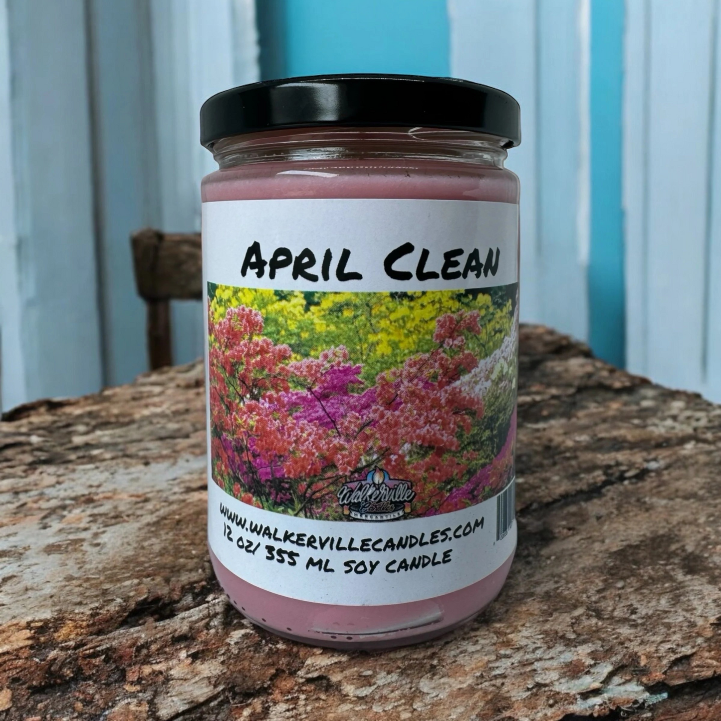 April Clean 100% Coconut Soy Eco-friendly 12 oz Candle Wood Wick