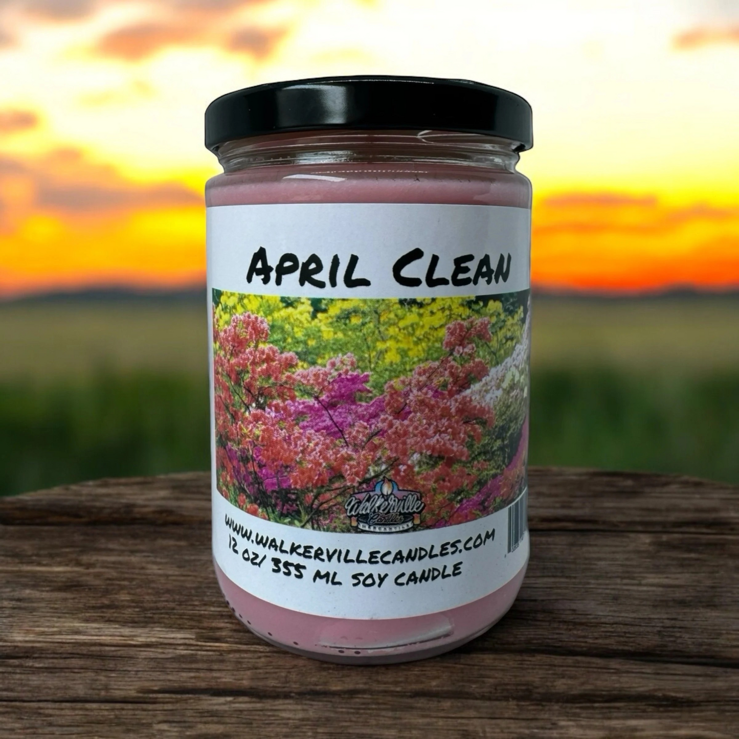 April Clean 100% Coconut Soy Eco-friendly 12 oz Candle Wood Wick