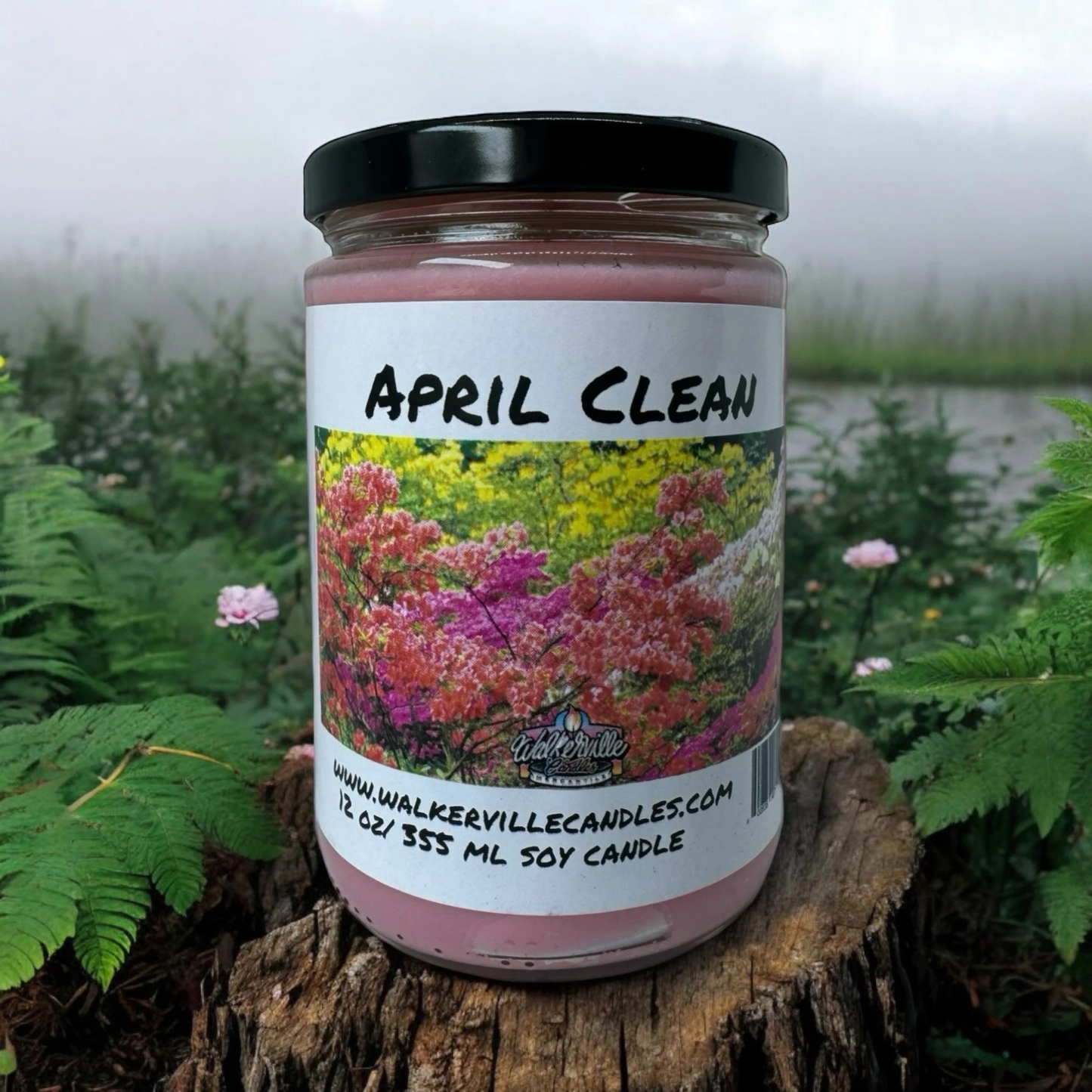 April Clean 100% Coconut Soy Eco-friendly 12 oz Candle Wood Wick