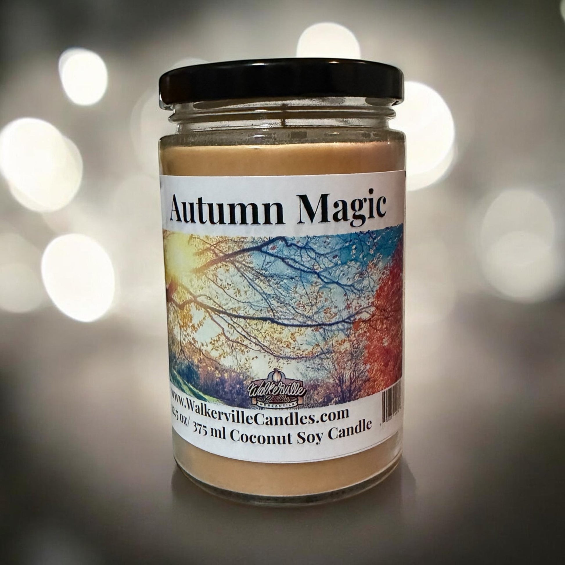 Autumn Magic Coconut Soy 12.5 oz/ 375 ml Candle Wood Wick - Walkerville Candles
