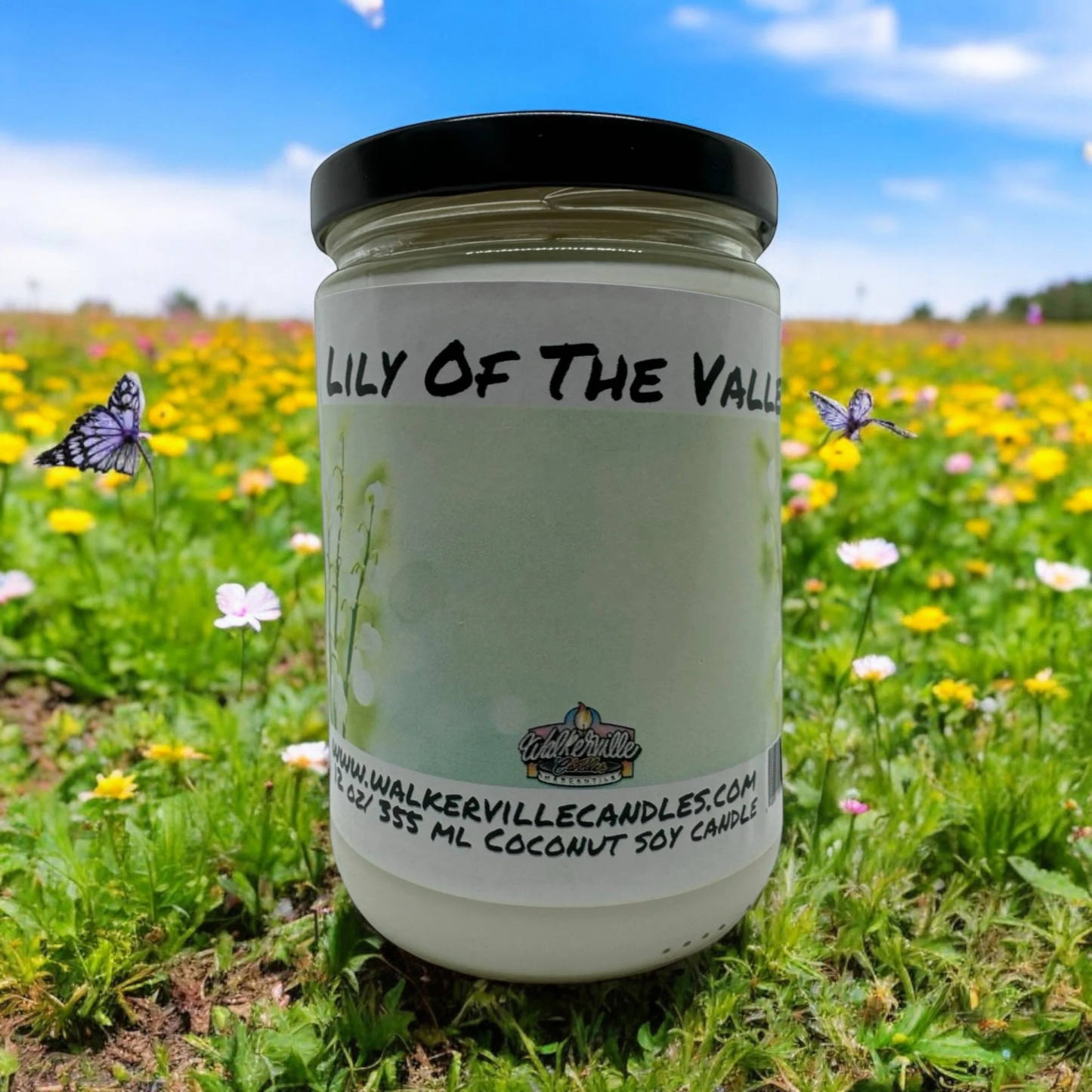 Lily of the Valley 100% Coconut Soy Eco-friendly 12 oz Candle Wood Wick