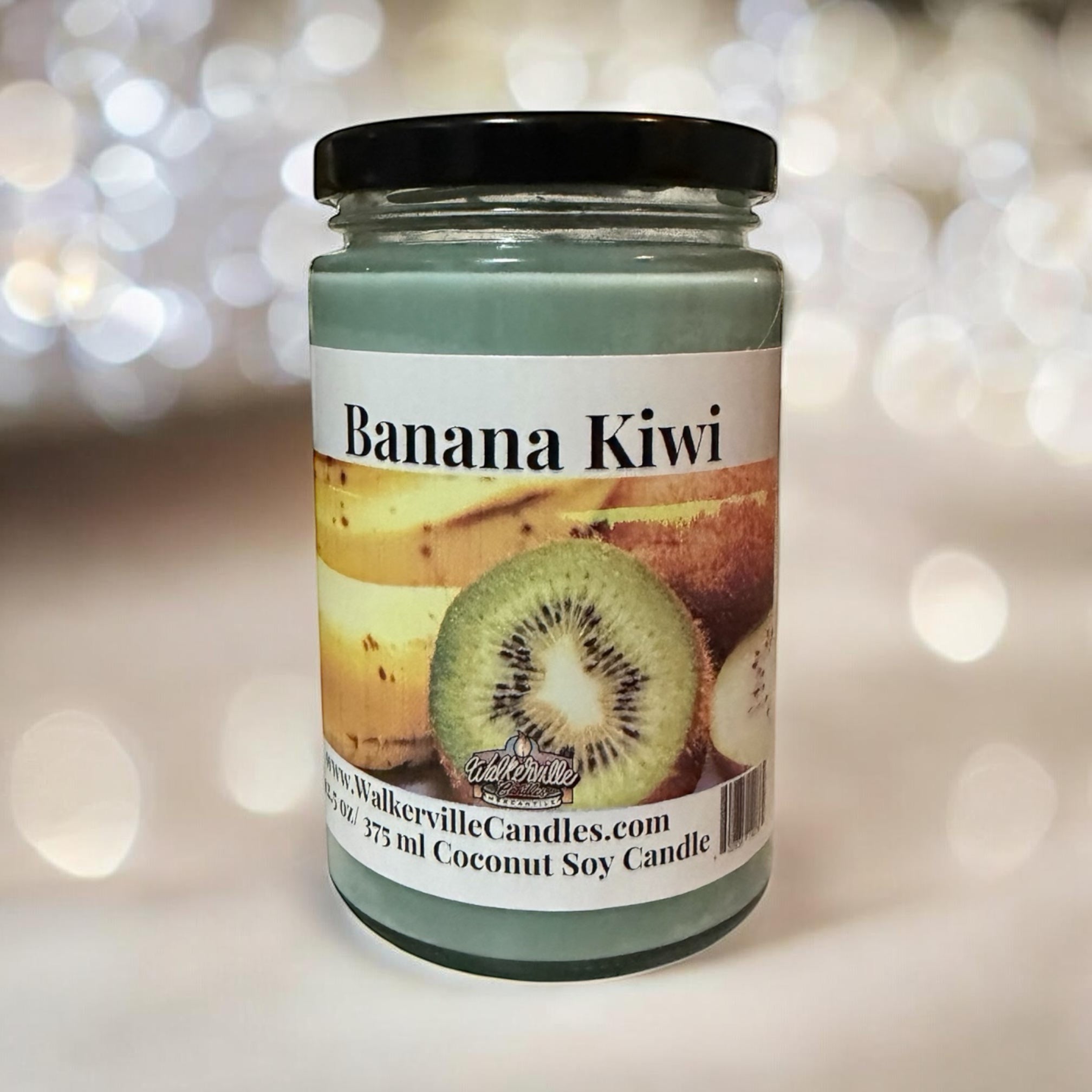 Banana Kiwi Coconut Soy 12.5 oz/ 375 ml Candle Wood Wick - Walkerville Candles