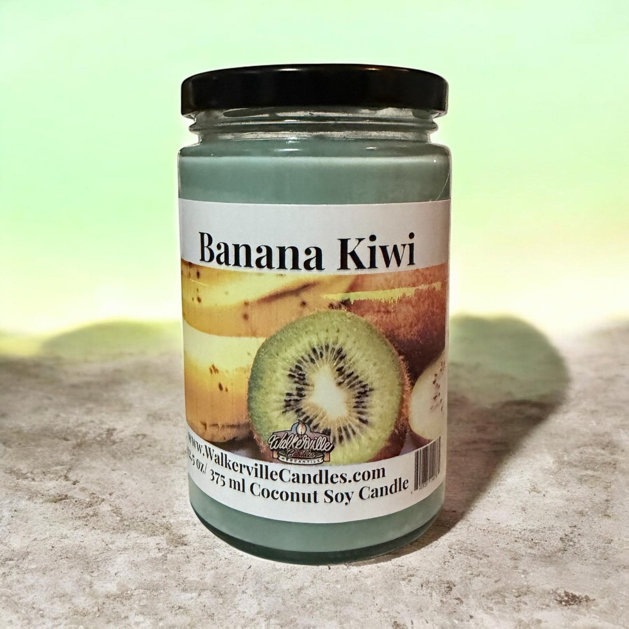 Banana Kiwi Coconut Soy 12.5 oz/ 375 ml Candle Wood Wick - Walkerville Candles