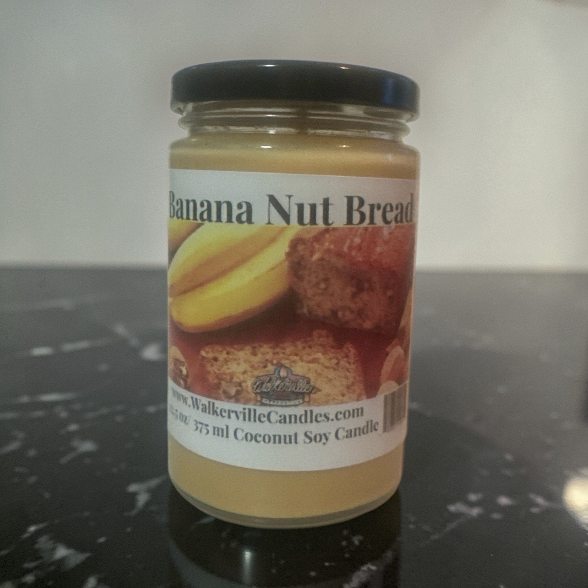 Banana Nut Bread Coconut Soy 12.5 oz/ 375 ml Candle Wood Wick - Walkerville Candles