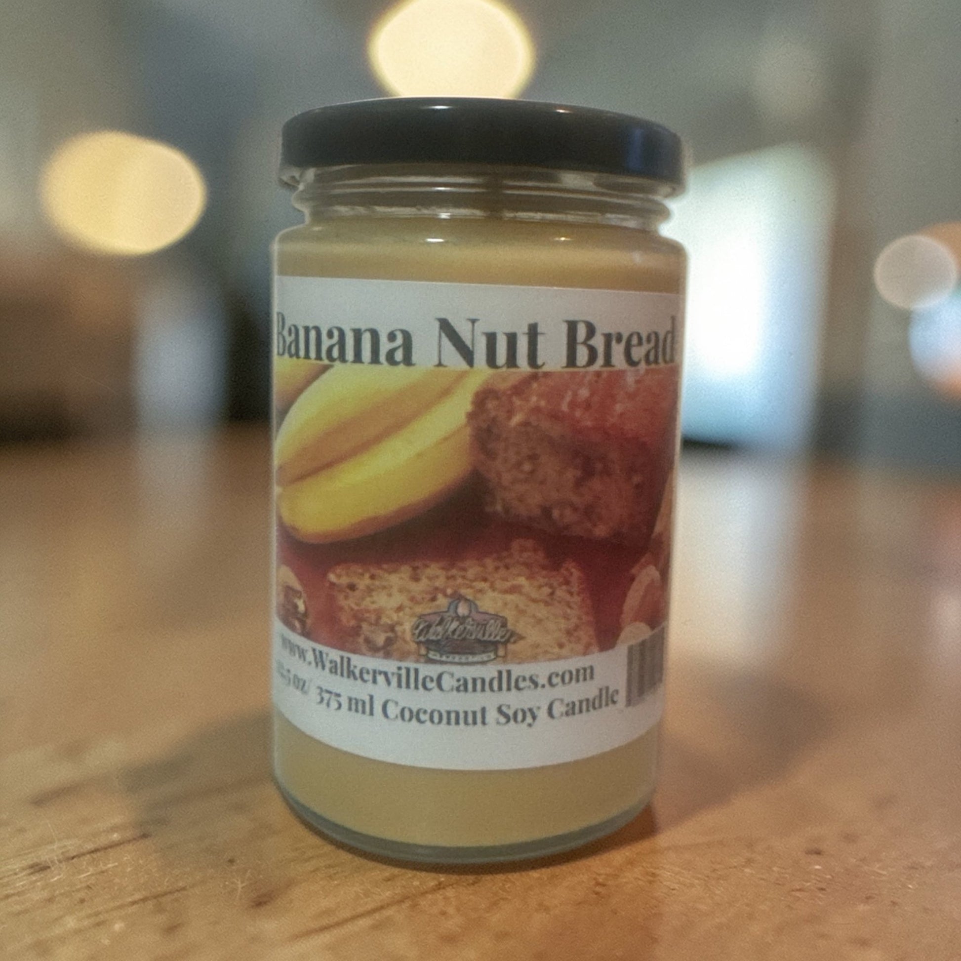 Banana Nut Bread Coconut Soy 12.5 oz/ 375 ml Candle Wood Wick - Walkerville Candles